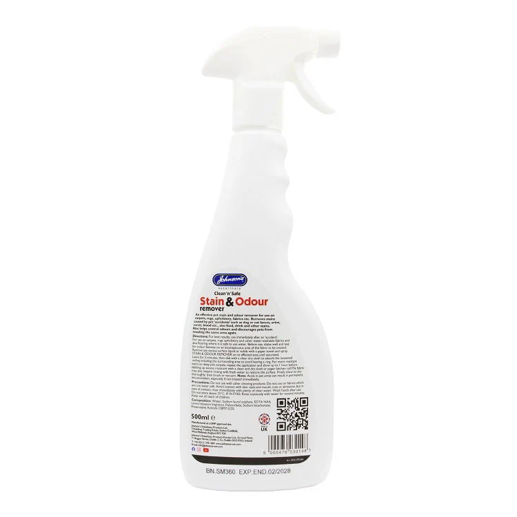Johnsons Clean 'N' Safe Stain & Odour Remover 500ml - Image 2