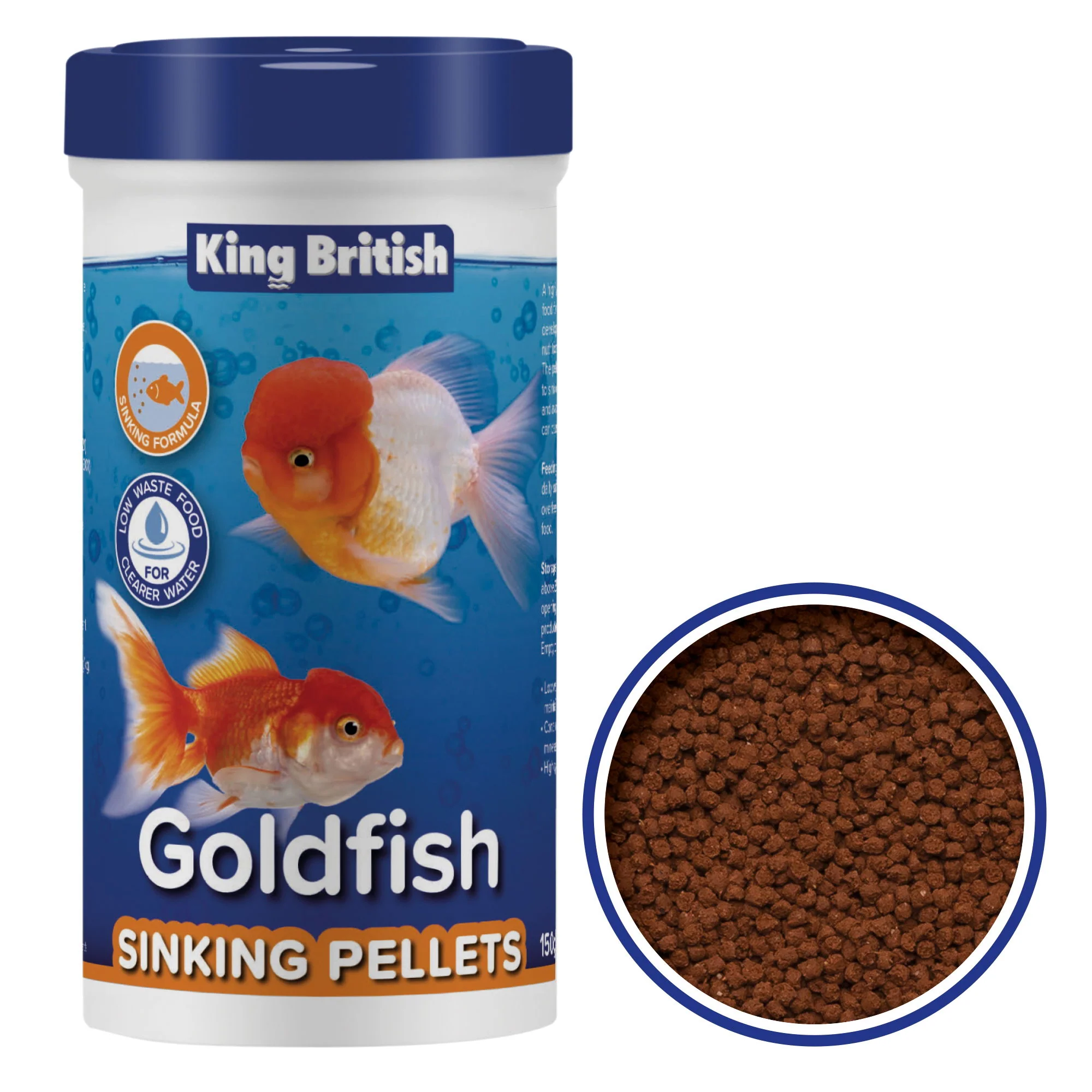King British Goldfish Sinking Pellets 150g - Image 3