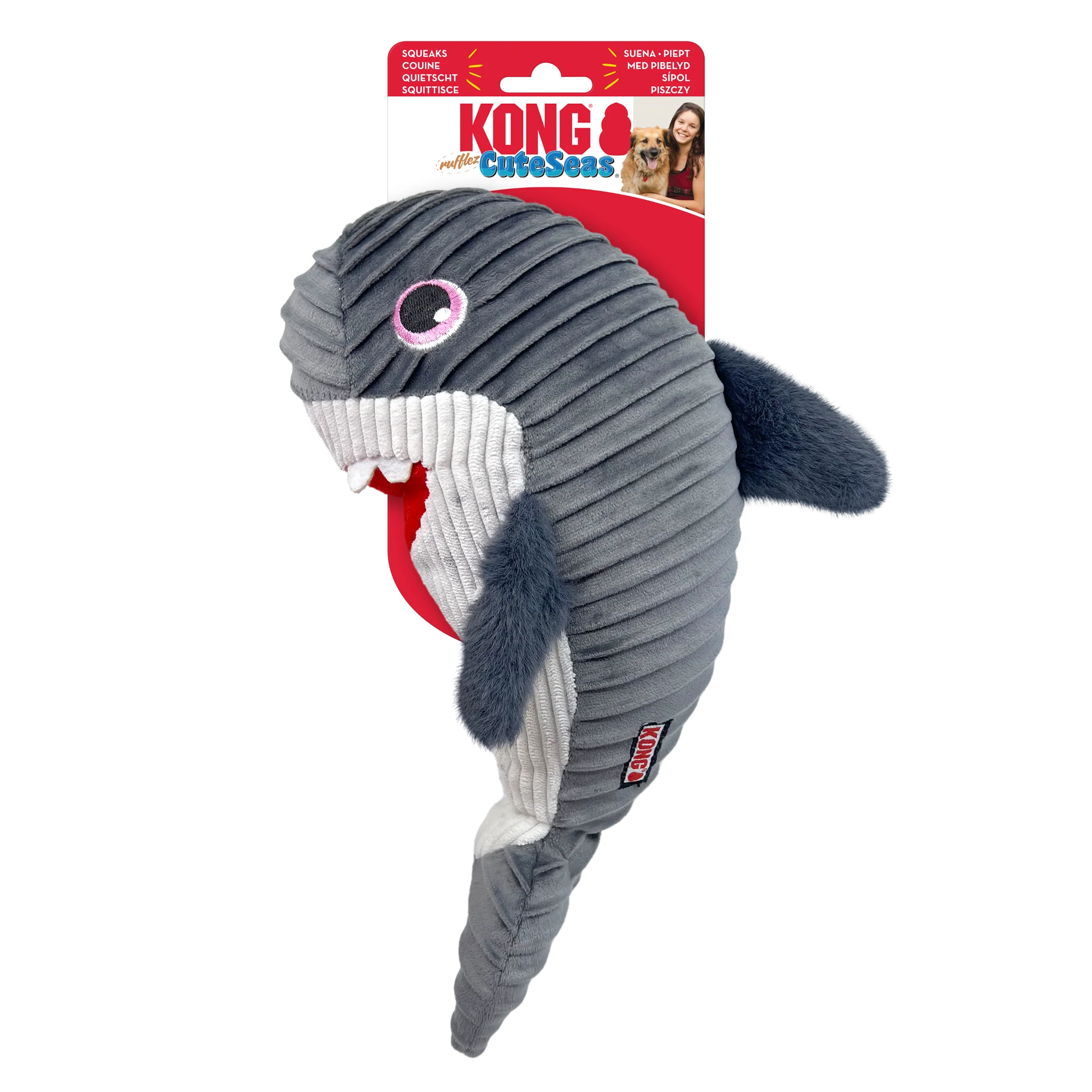 KONG Cuteseas Rufflez Shark Medium/Large - Image 3