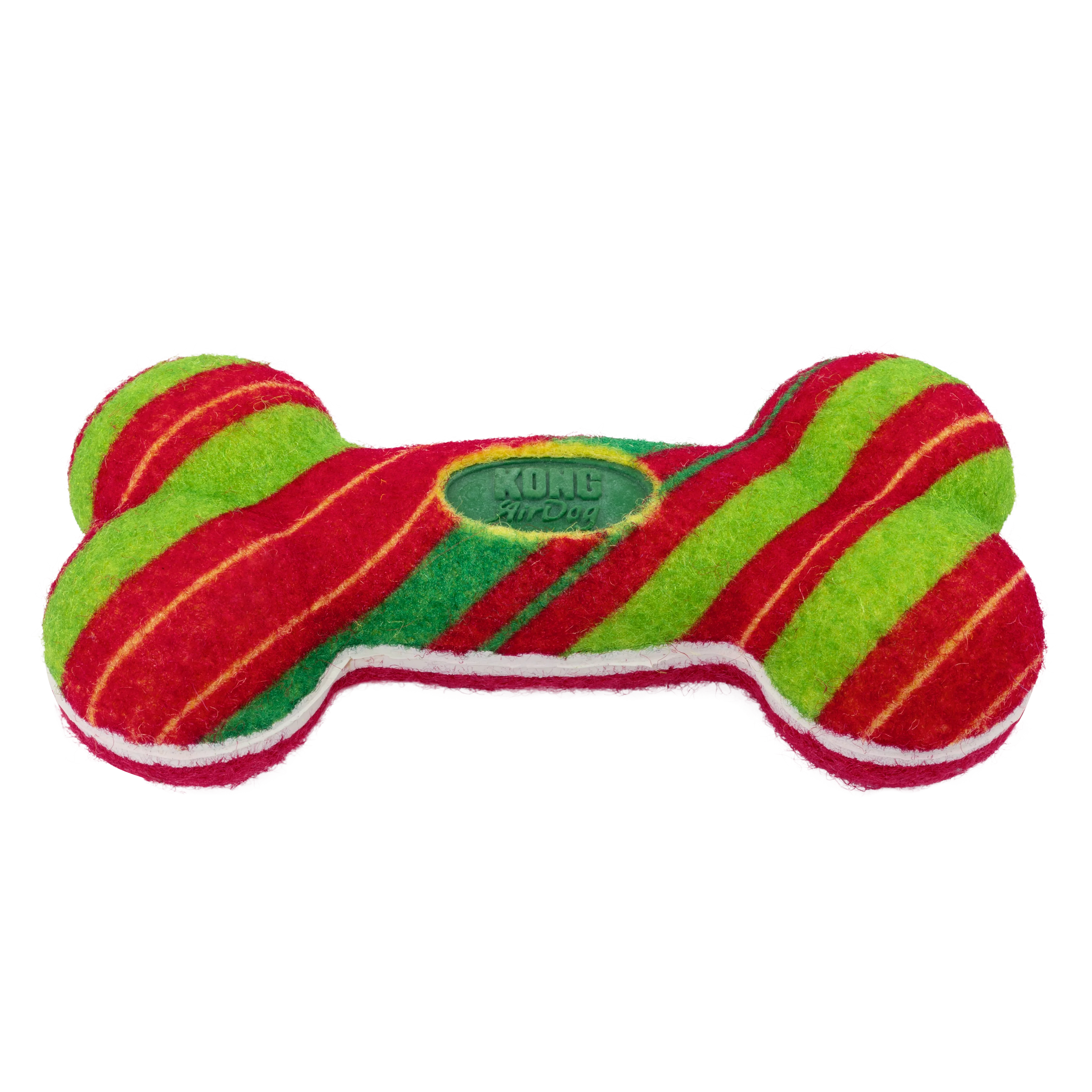 KONG Holiday AirDog Squeaker Bone Stripe Small - Image 3