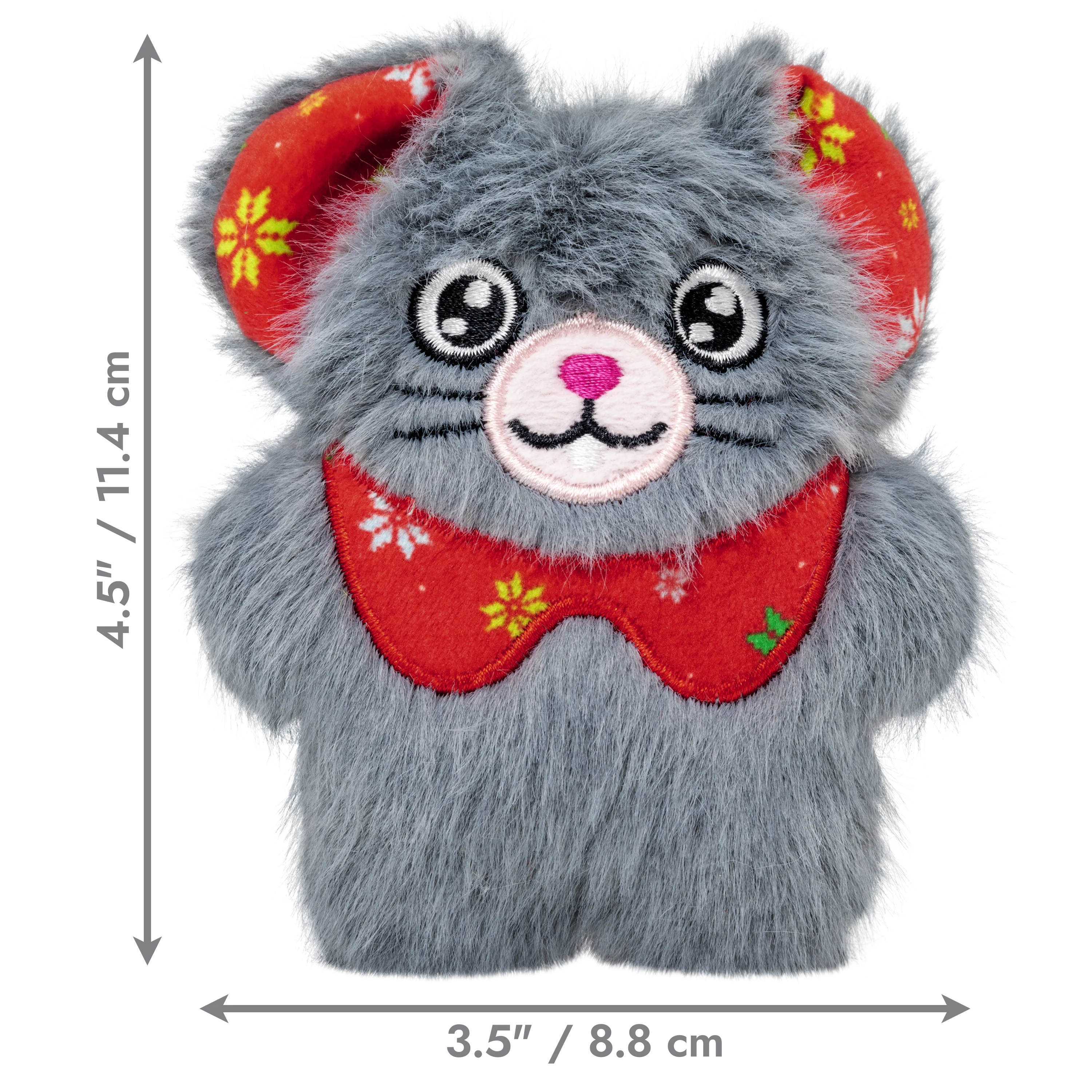 KONG Holiday Cat Snuzzles Mouse Grey - Image 2