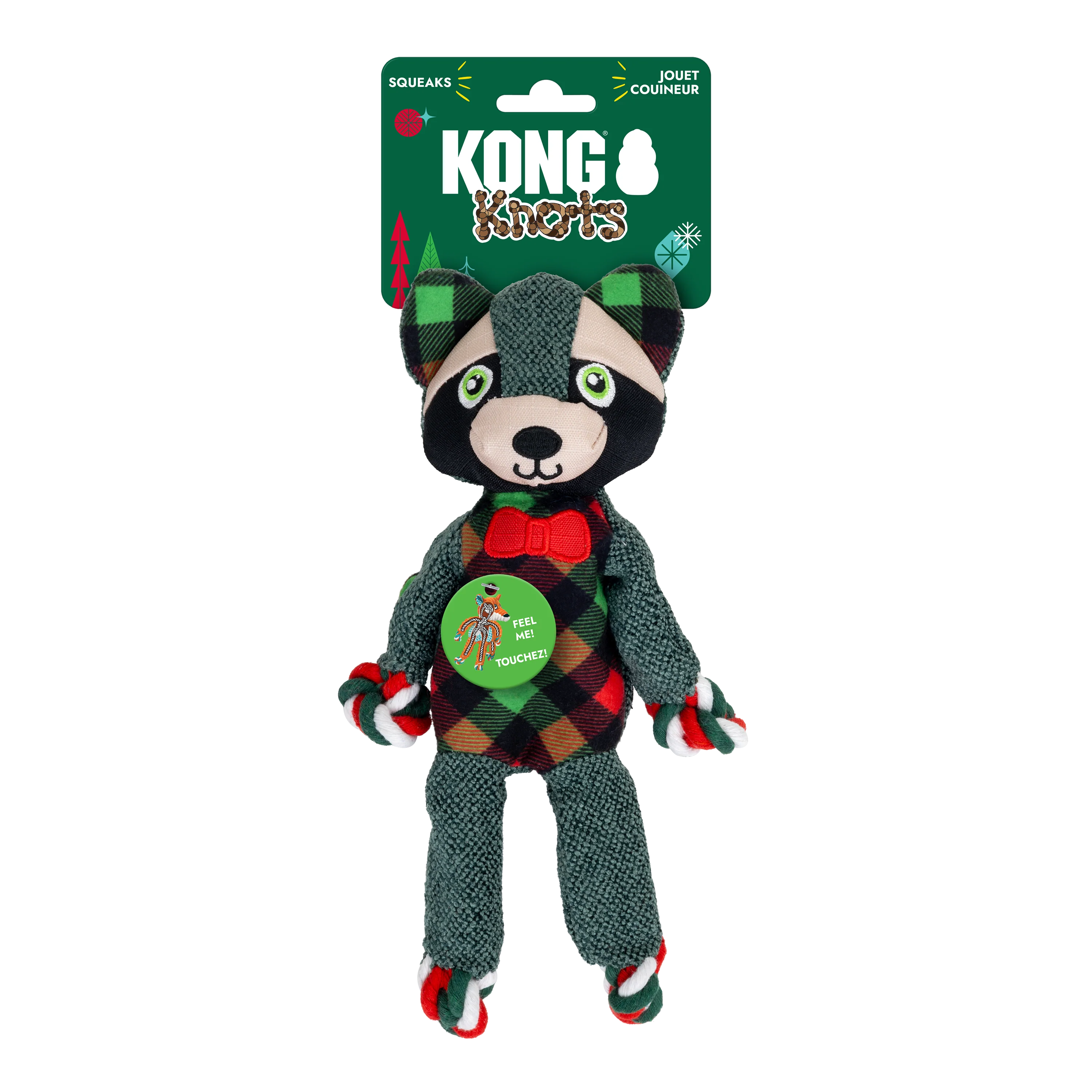 KONG Holiday Floppy Knots Dapper Assorted Small/Medium