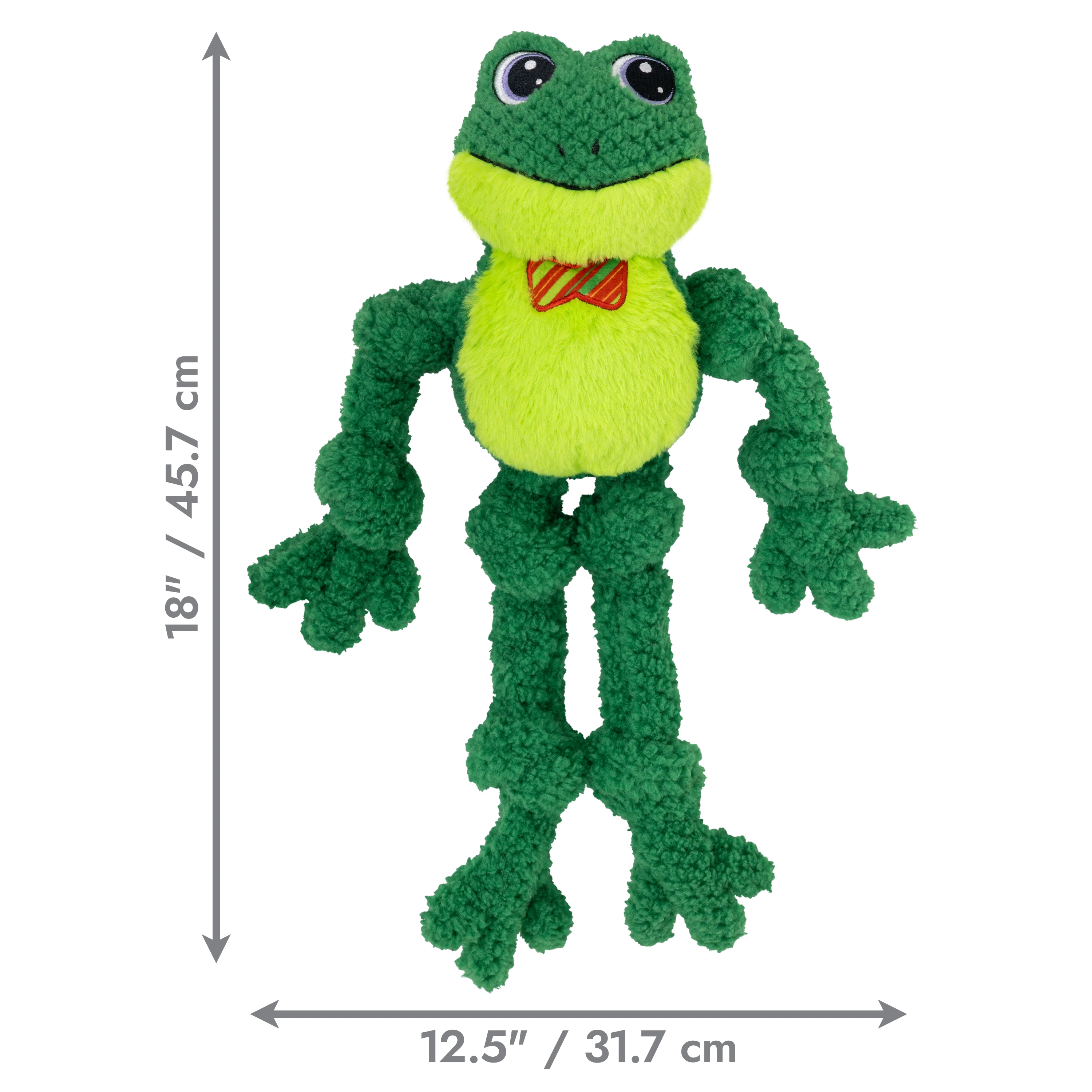KONG Holiday Knots Bow Tie Frog Large/Extra Large - Image 2