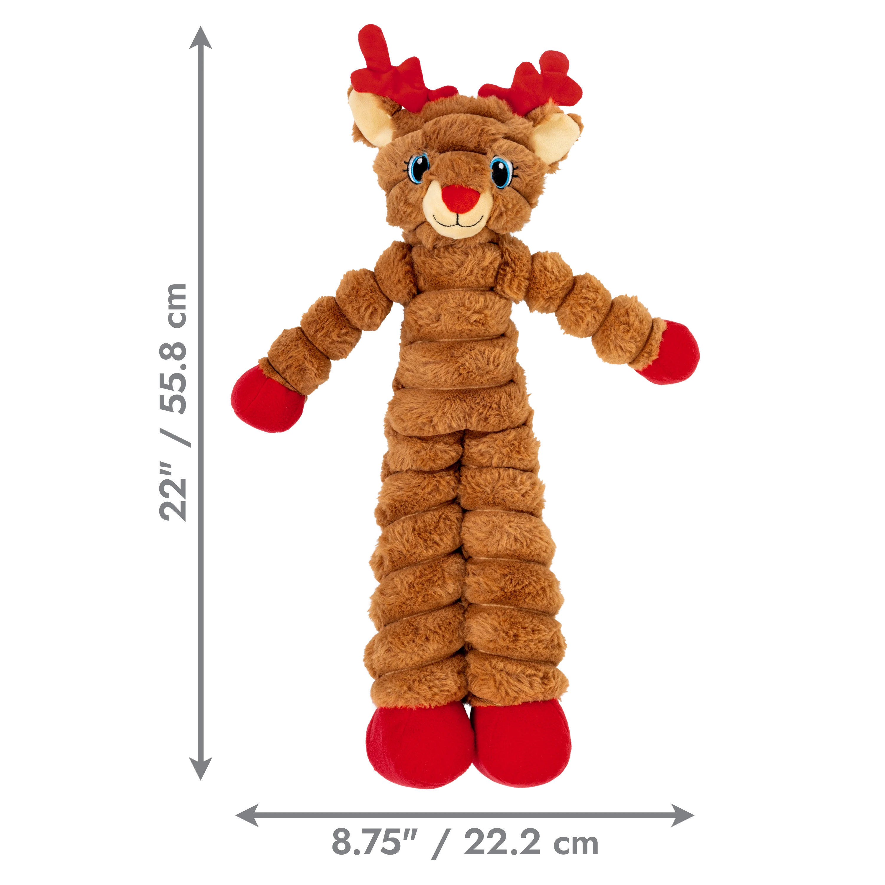 KONG Holiday Shakers Crumples Reindeer Red Extra Large - Image 2