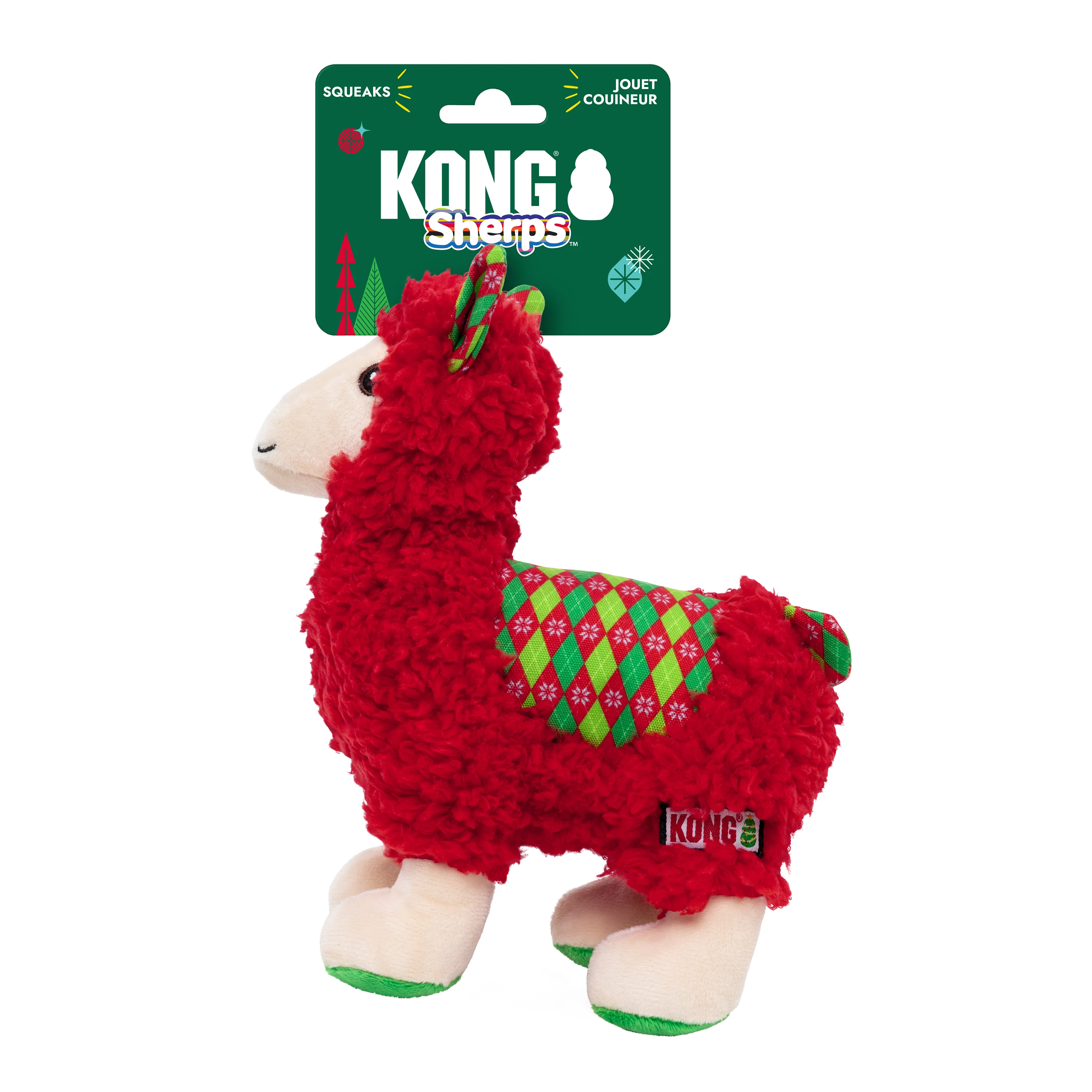 KONG Holiday Sherps Llama Red Medium