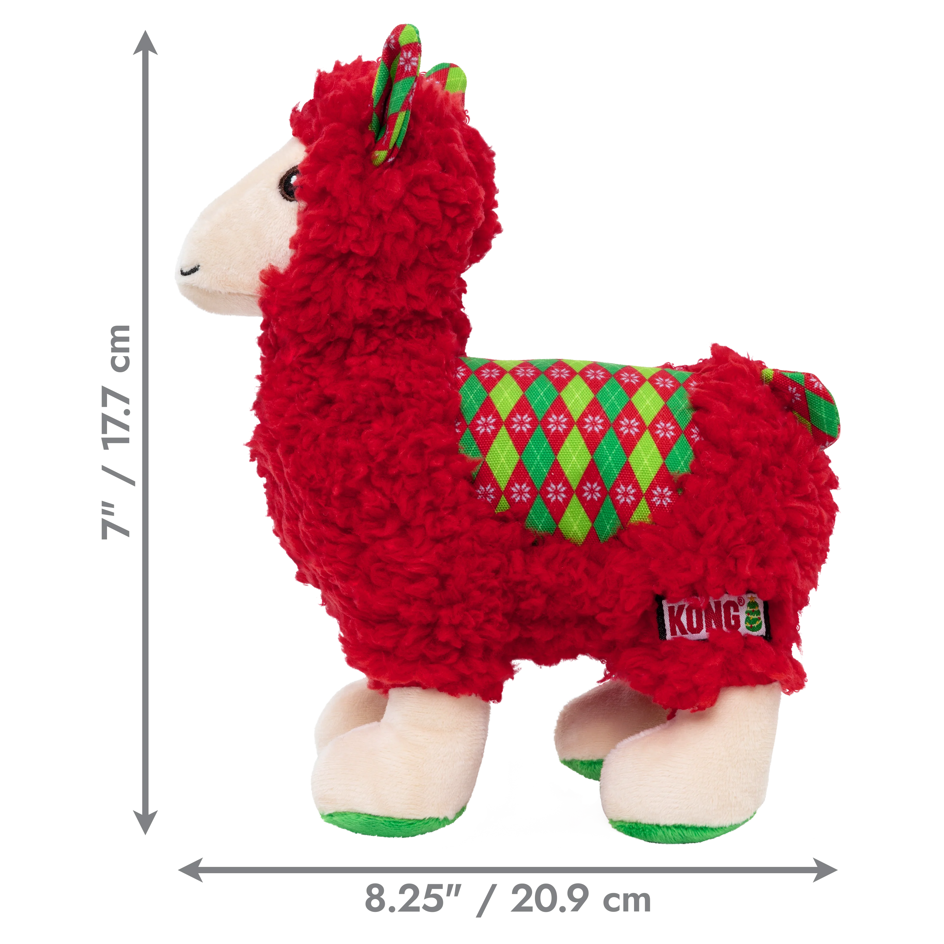 KONG Holiday Sherps Llama Red Medium - Image 2