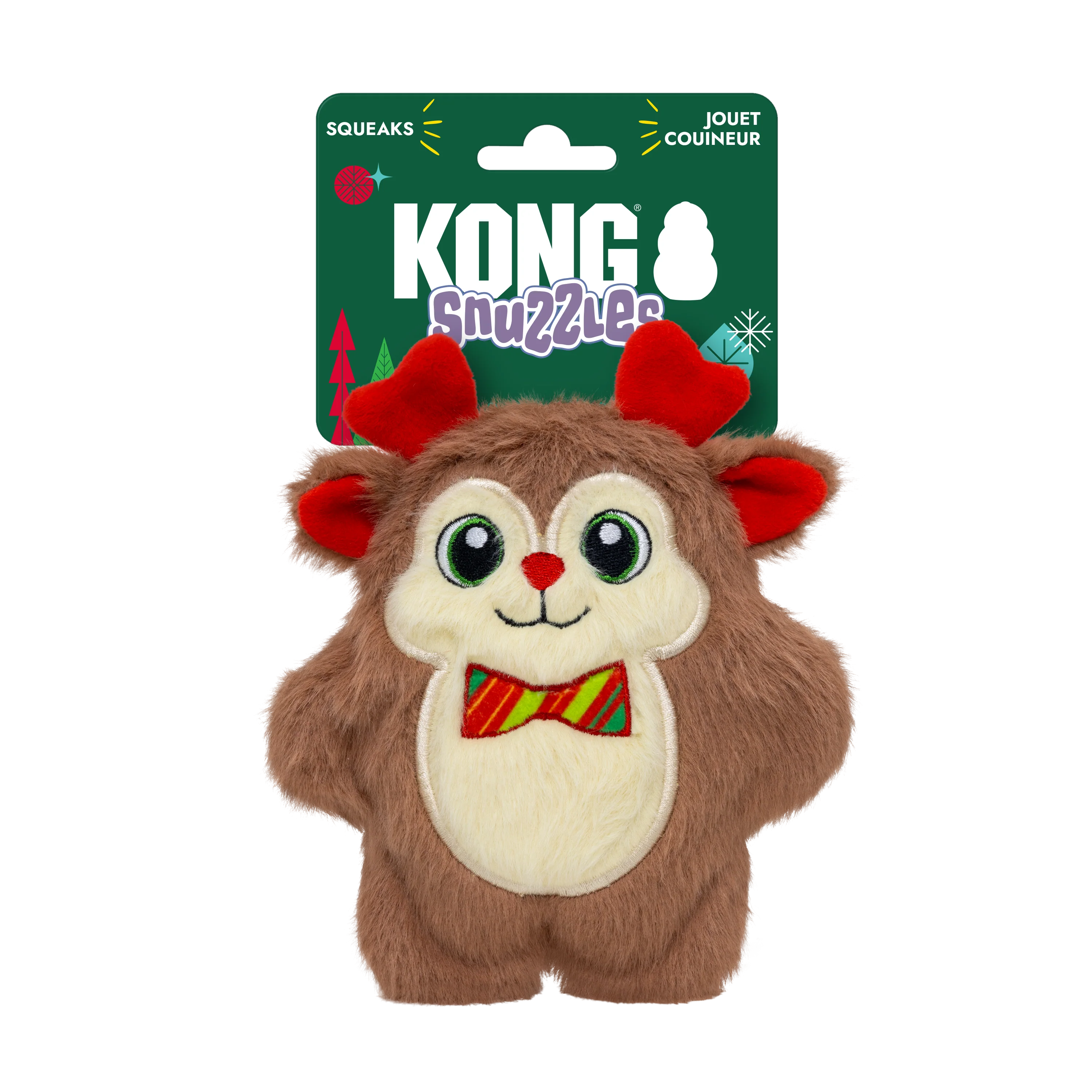 KONG Holiday Snuzzles Bow Tie Reindeer Small