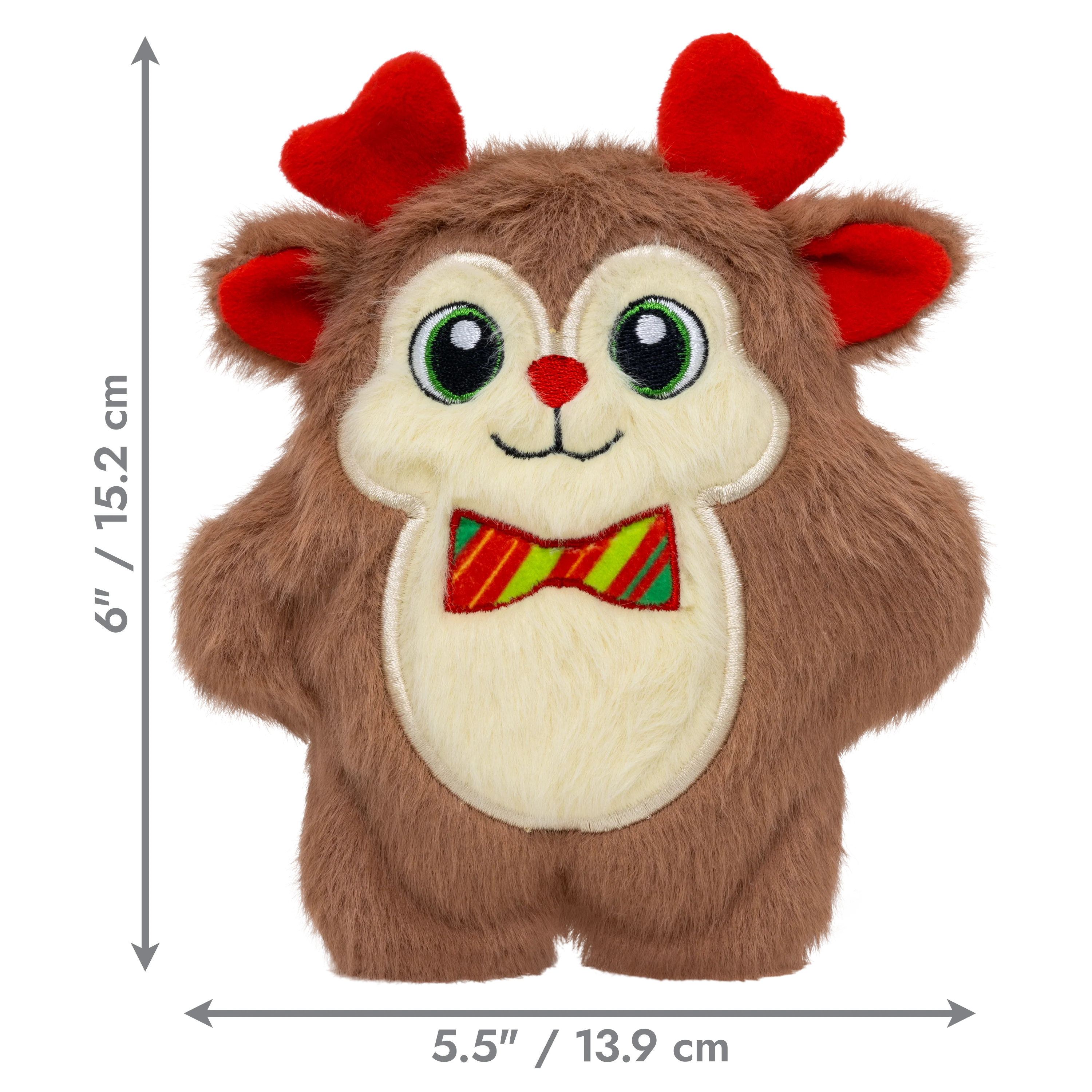 KONG Holiday Snuzzles Bow Tie Reindeer Small - Image 2