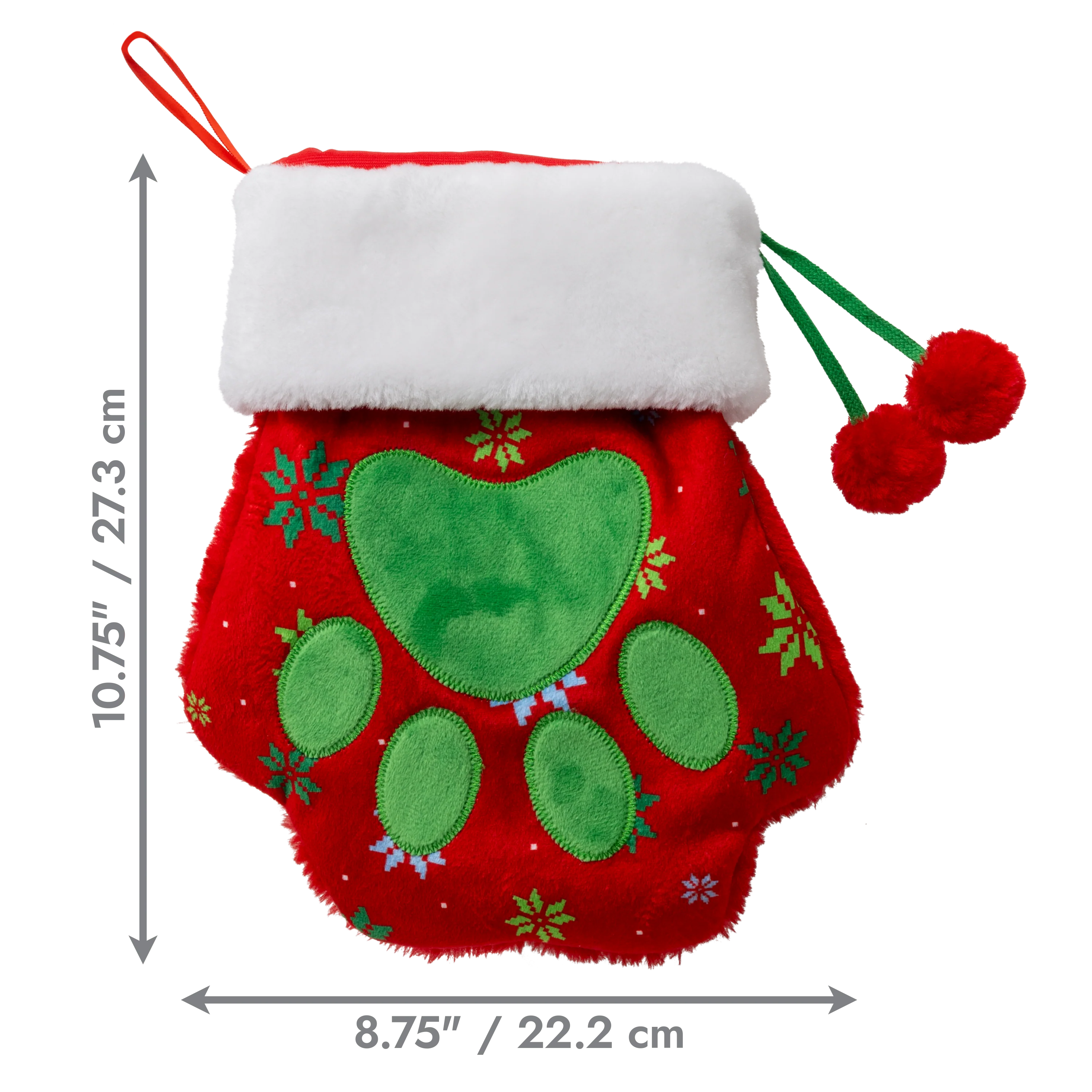 KONG Holiday Stocking Paw Red Large - Image 2