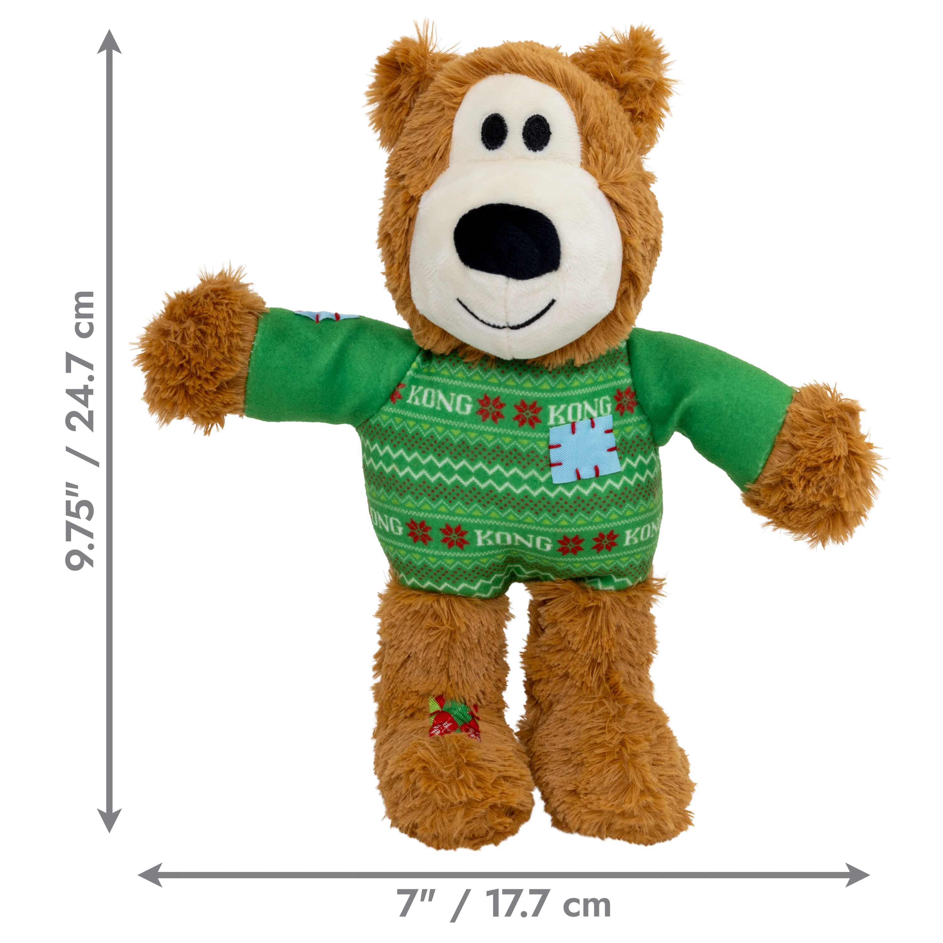 KONG Holiday Wild Knots Sweater Bear Green Medium/Large - Image 2