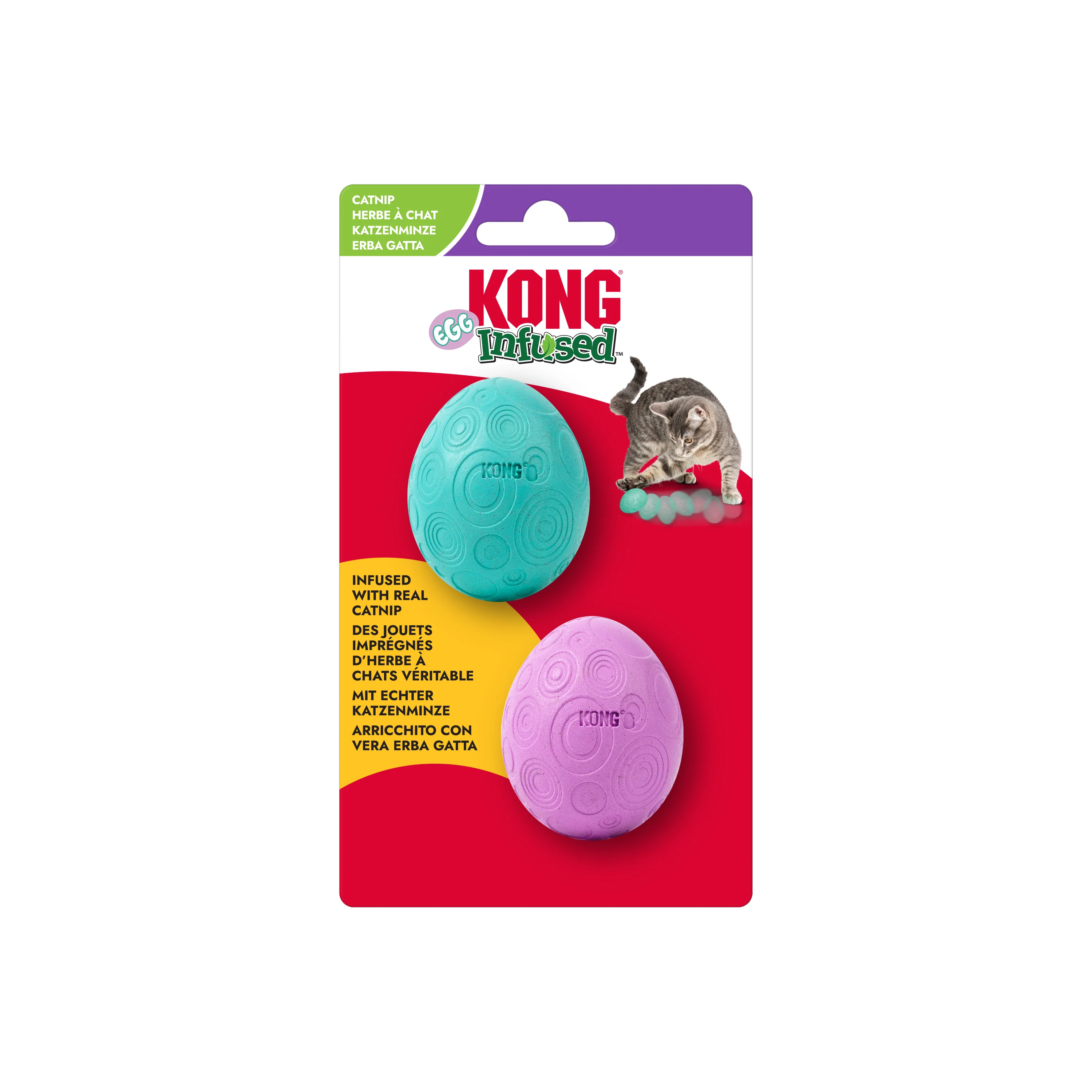 KONG Infused Catnip Egg 2 Pack