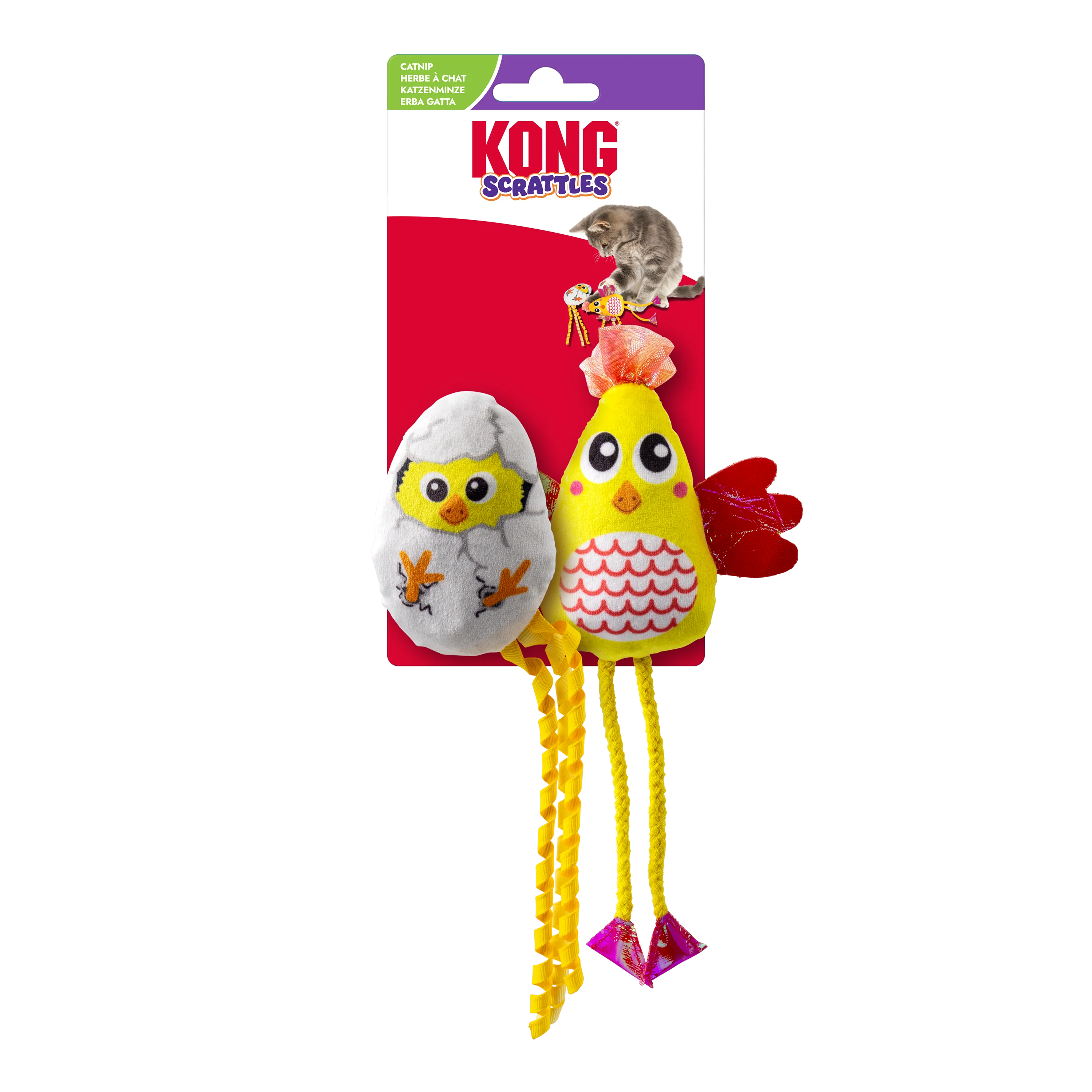 KONG Scrattles Chicken 2-pk