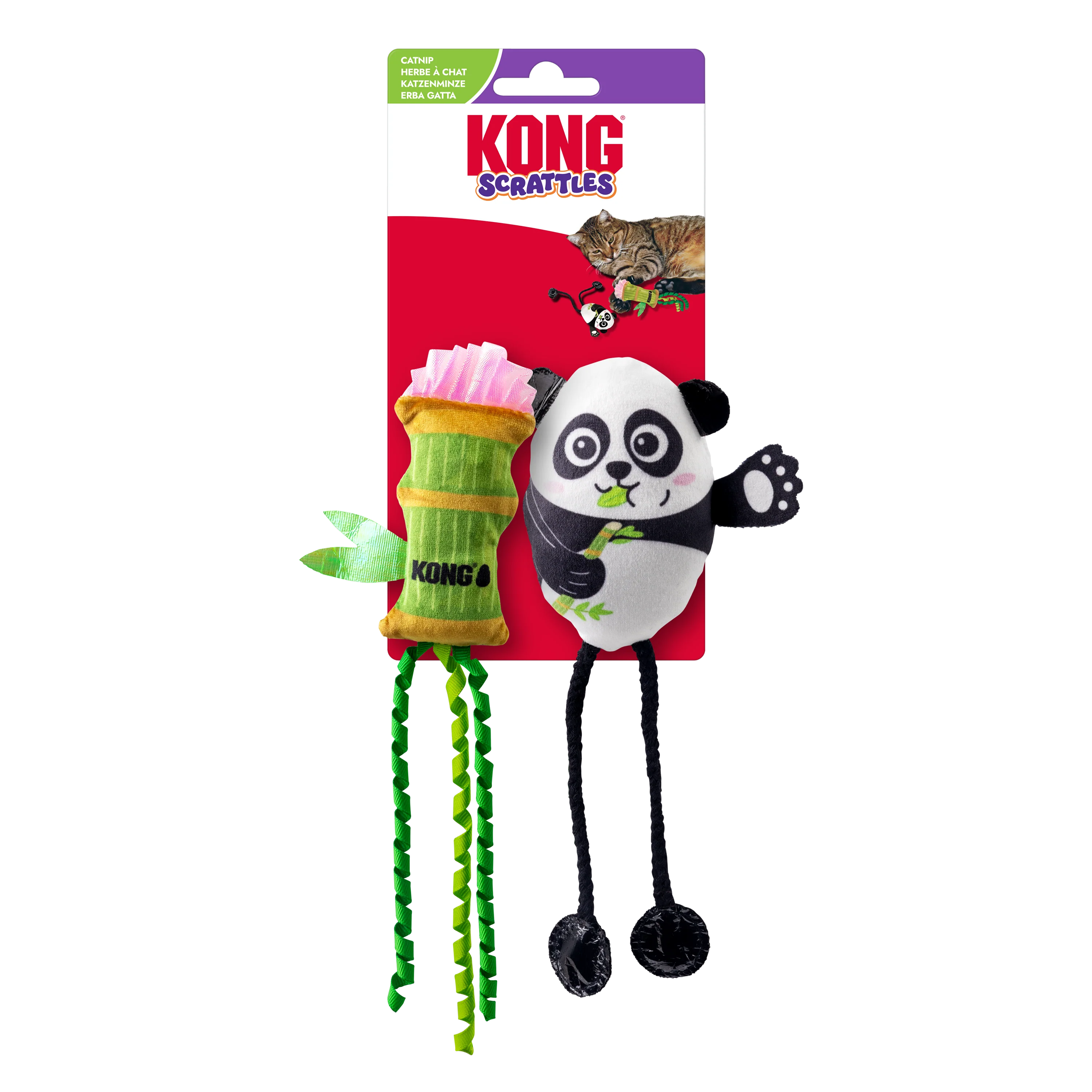 KONG Scrattles Panda 2-pk