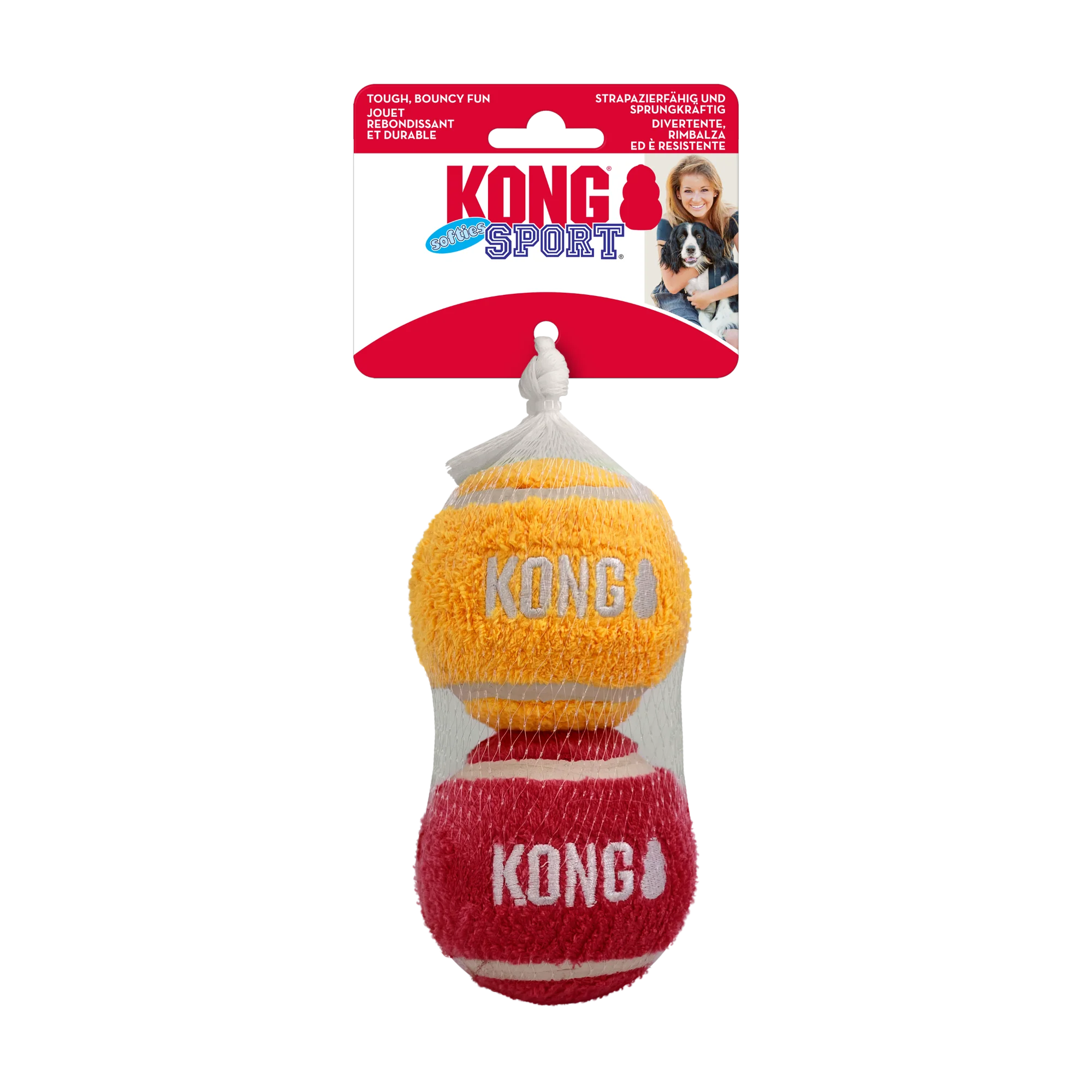 KONG Sport Softies Balls 2-pk Assorted Lg