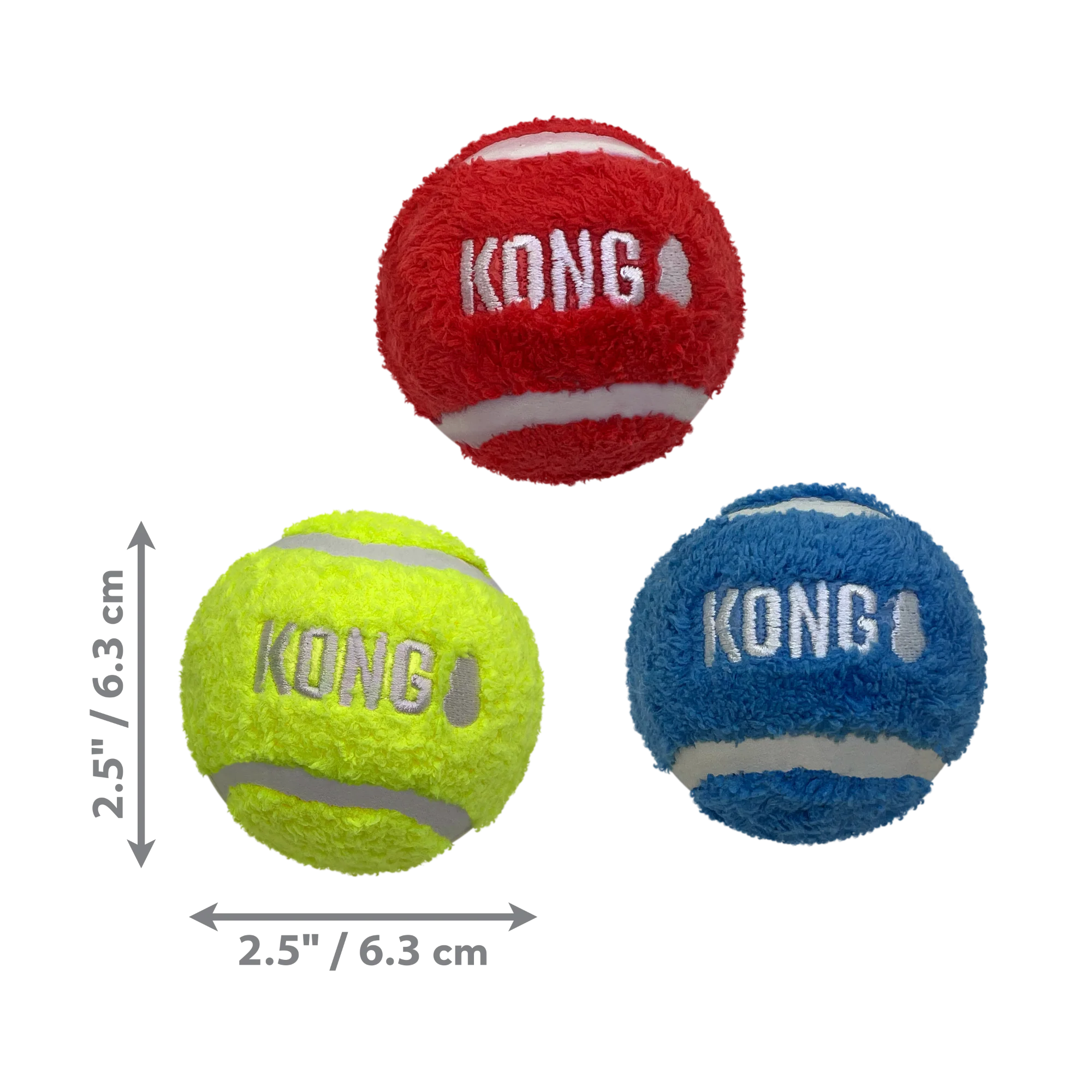 KONG Sport Softies Balls 3-pk Assorted Md - Image 3