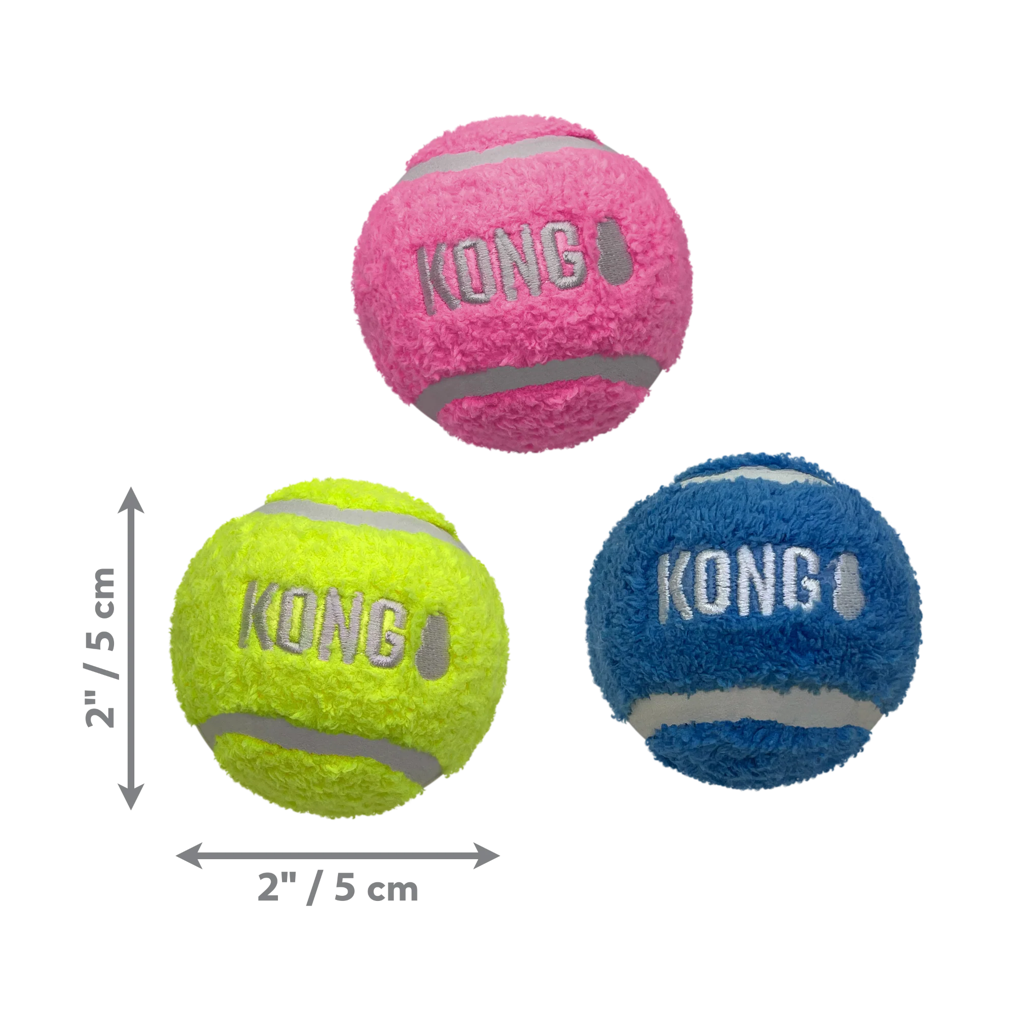 KONG Sport Softies Balls 3-pk Assorted Sm - Image 3