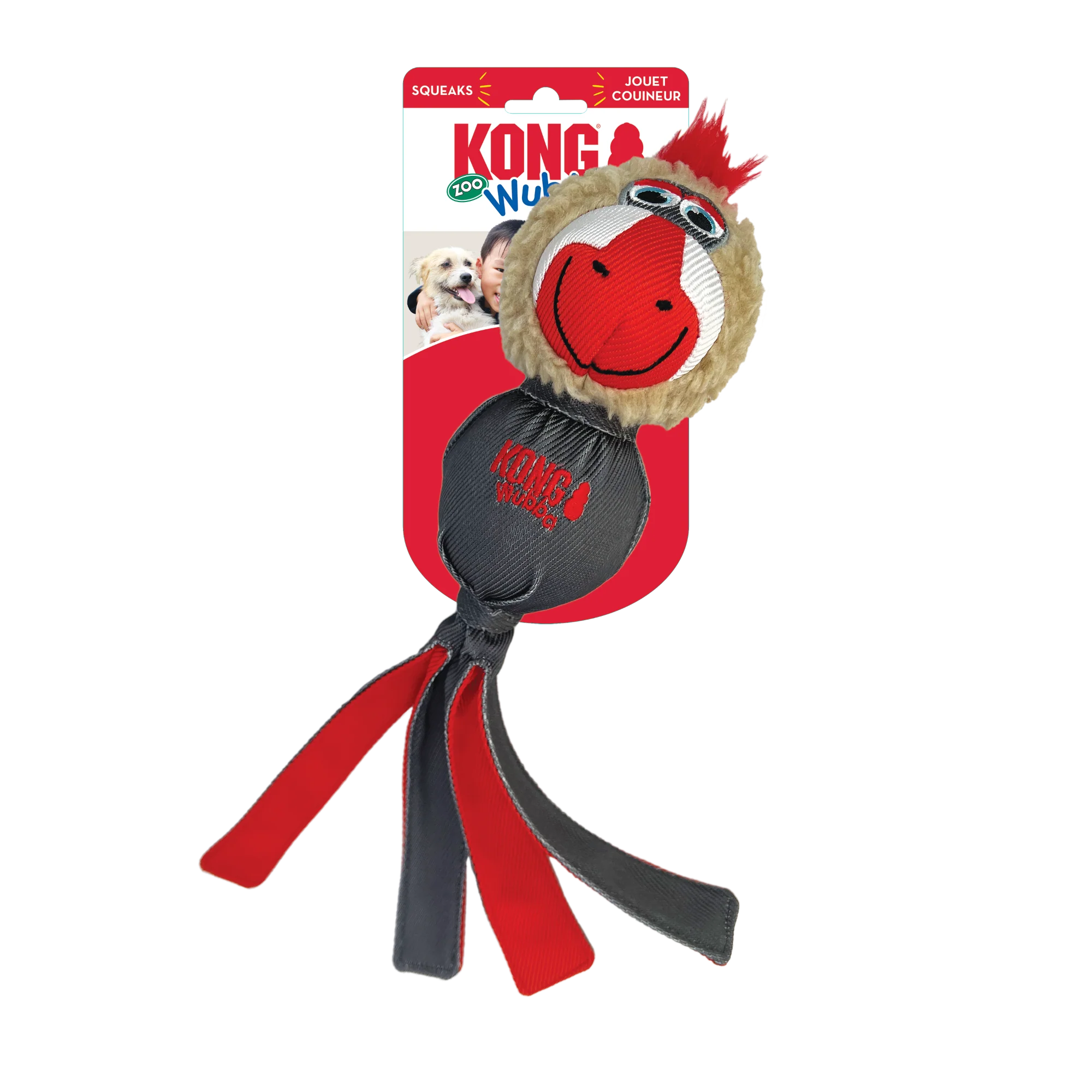 KONG Wubbaâ„¢ Zoo Mandrill Lg