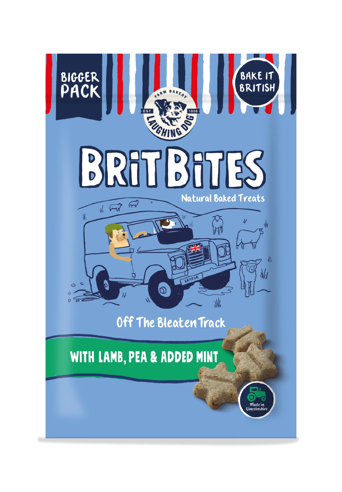 Laughing Dog Brit Bites Lamb. Pea & Mint 175g