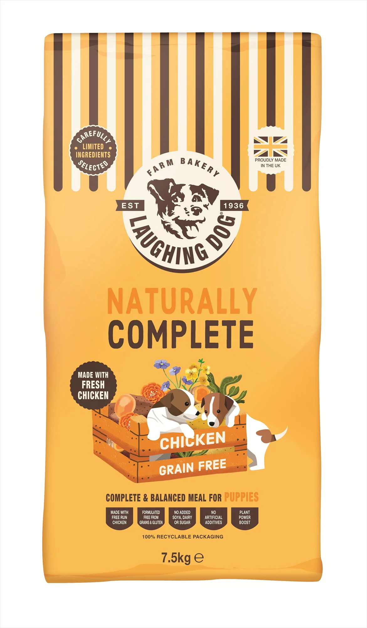 Laughing Dog Naturally Grain Free Comp Pup Chicken 7.5kg