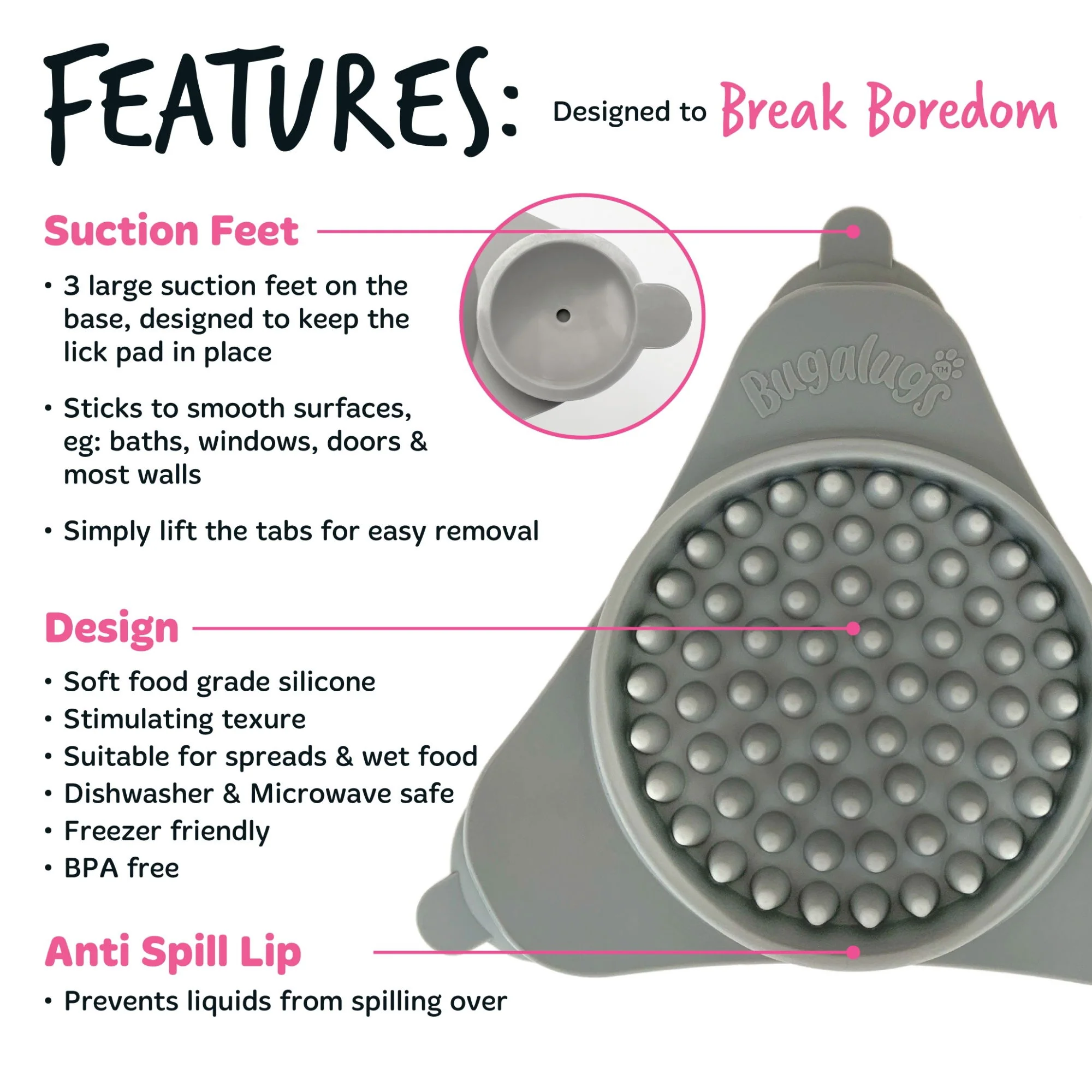 Lick Pad (Euro Hanger) in SRP Grey - Image 2