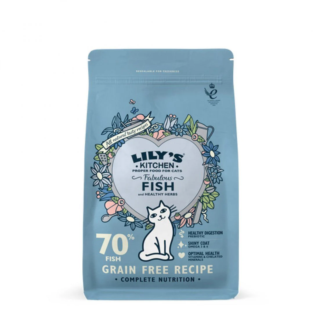 Lily's Kitchen Cat Fisherman's Feast White Fish with Salmon Dry Food 2kg