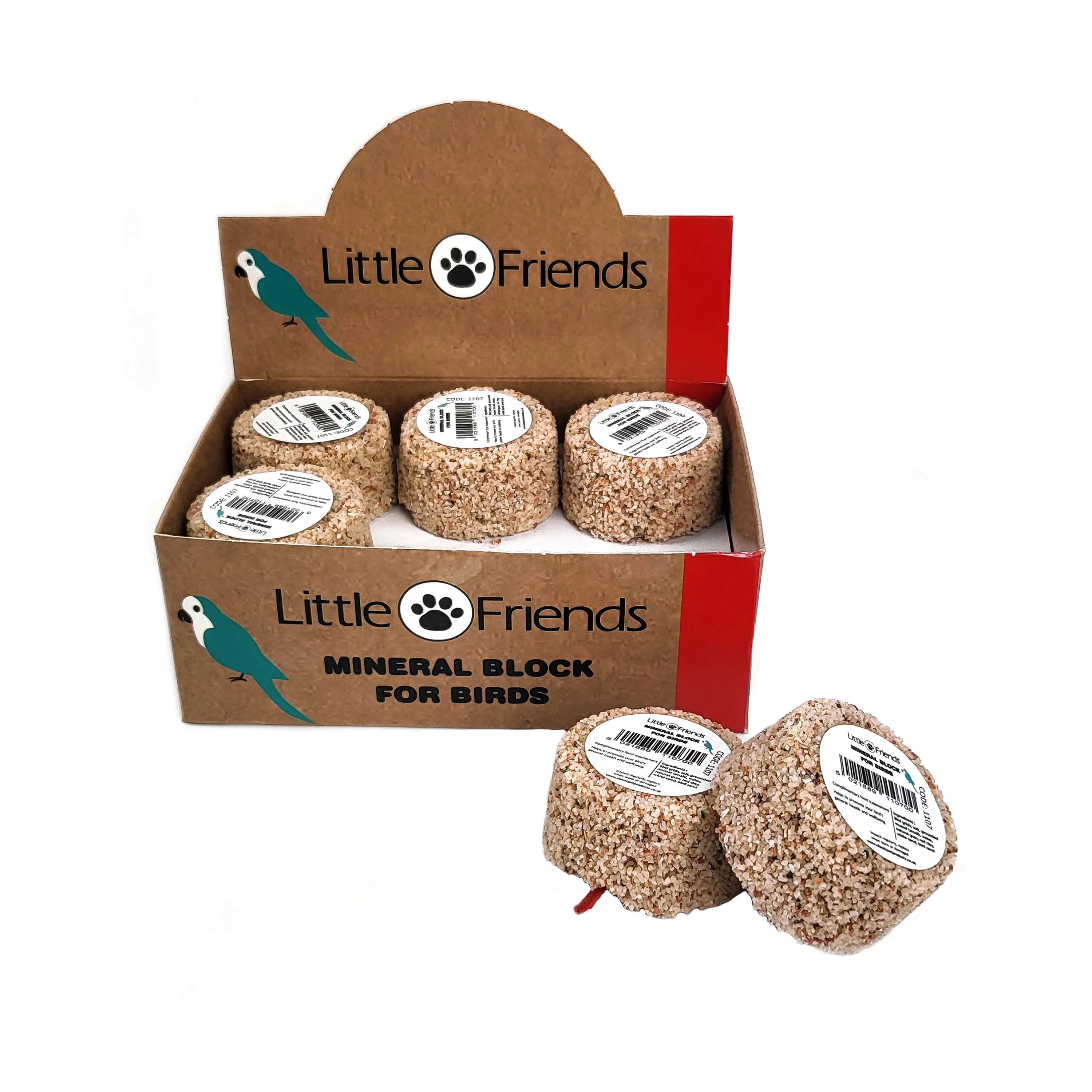 Little Friends Mineral Blocks (L4.5 x W4.5 x H2.5cm) - Pack of 12