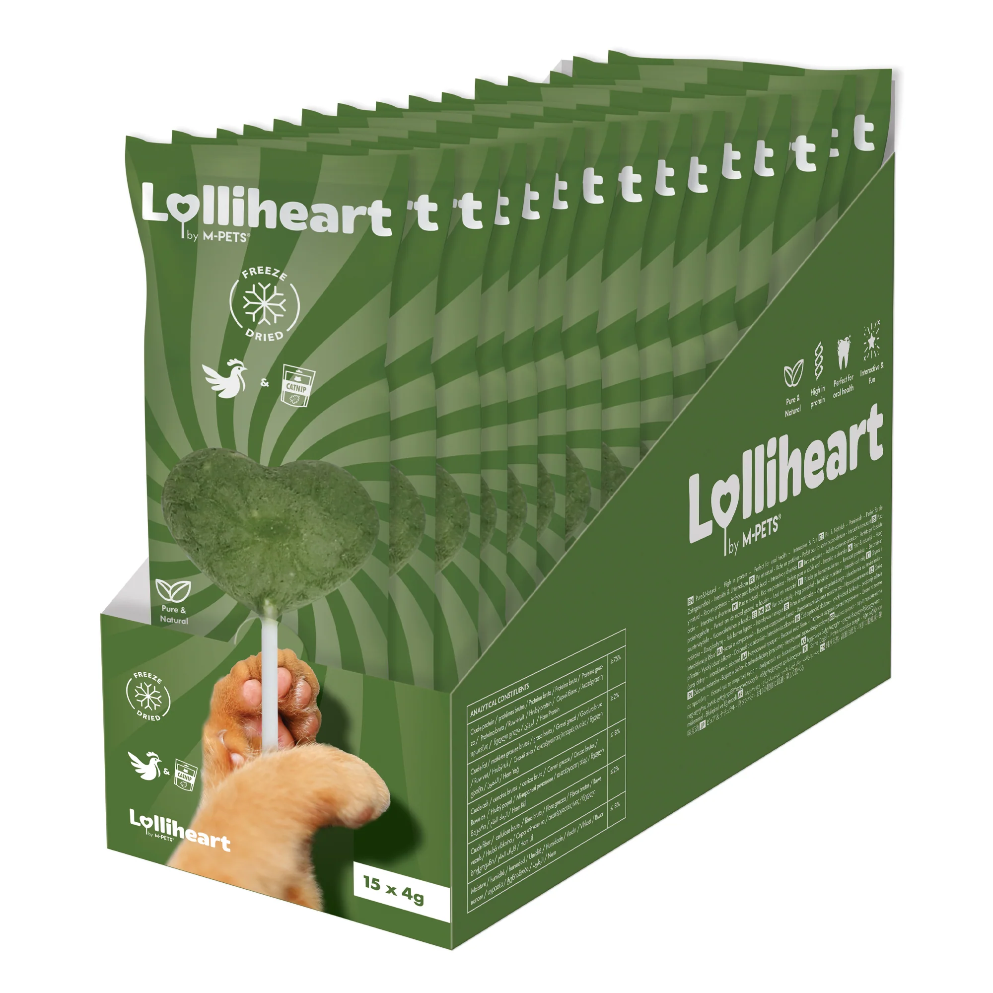Lolliheart Cat treat Chicken & Catnip 15pc CDU - Image 2