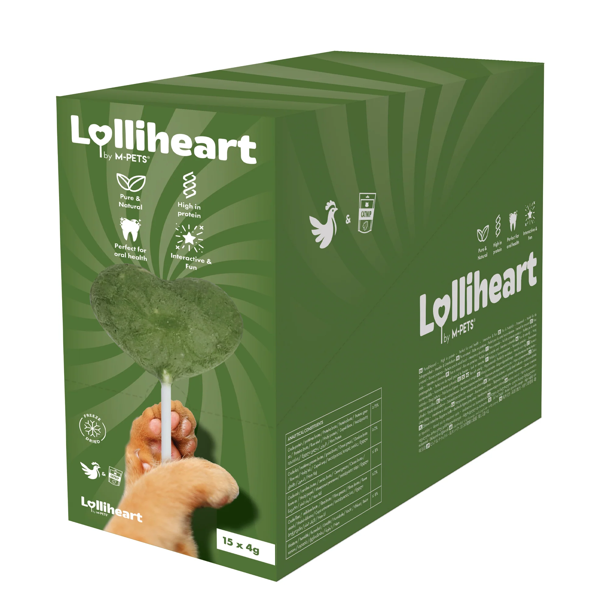 Lolliheart Cat treat Chicken & Catnip 15pc CDU - Image 4