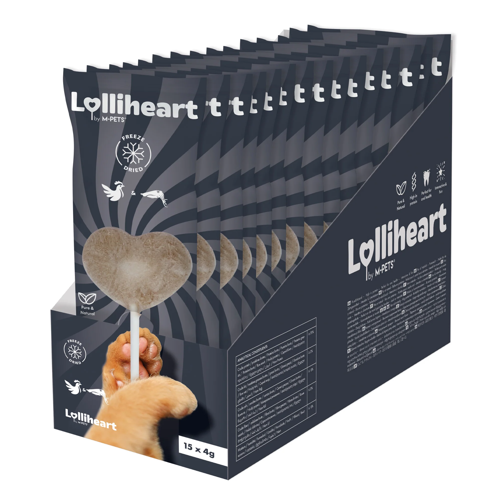 Lolliheart Cat Treat Chicken & Cuttle Fish 15pc  CDU - Image 2