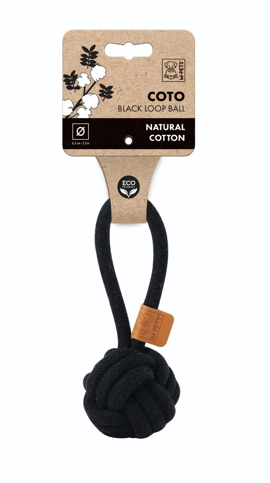 M-PETS Coto Black Loop Ball 6.5 Cm