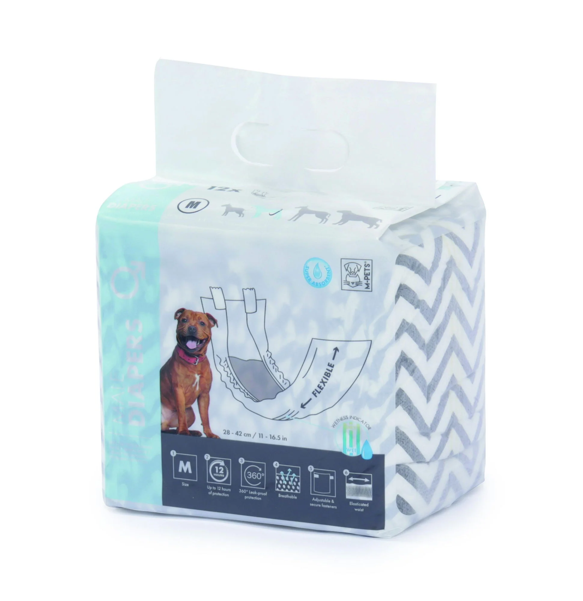 M-PETS Diapers - Male Dog - Medium
