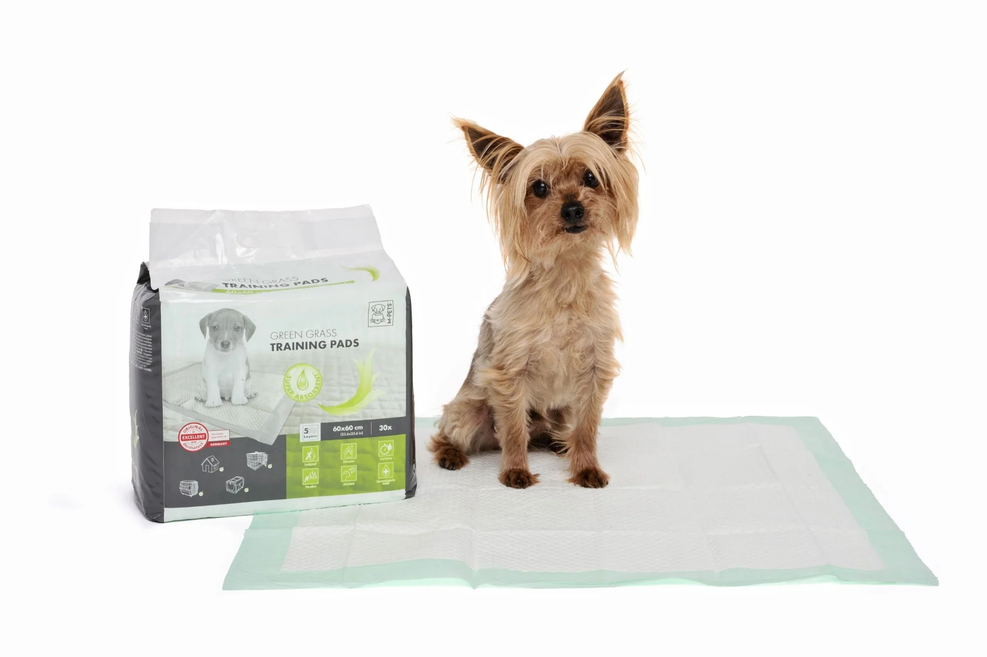 M-PETS Green Grass 60 X 60  Training Pads - 30 Pcs - Image 2
