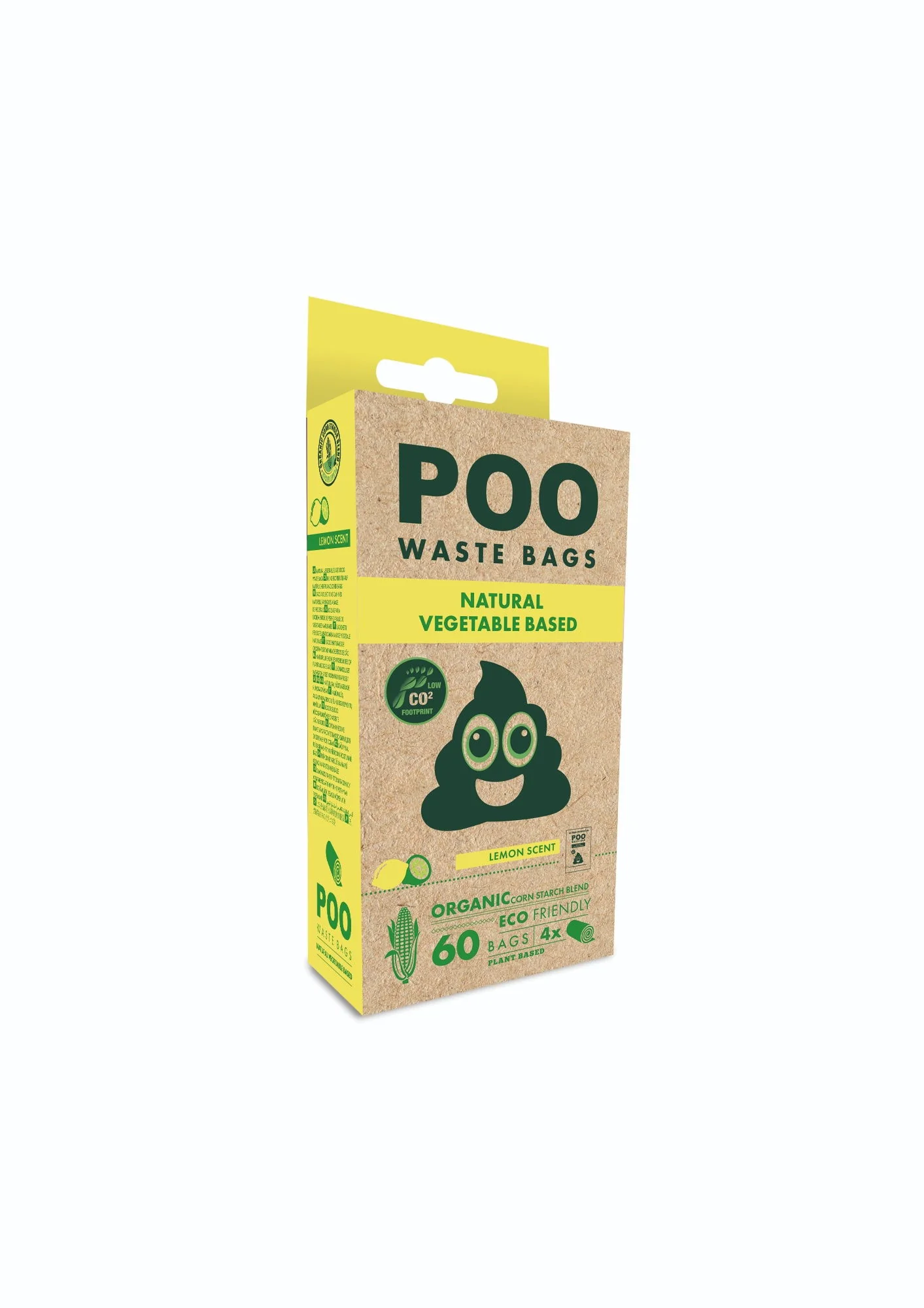 M-PETS Poo Dog Waste Bags (60 Bags) - Lemon Scented - Image 2