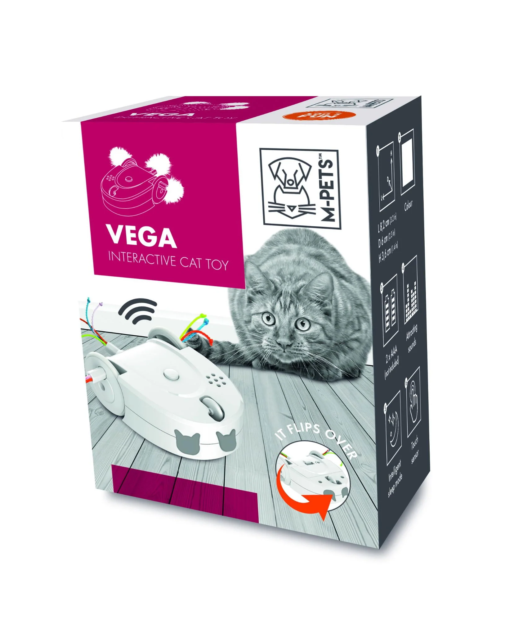 M-PETS Vega Interactive Cat Toy - White - Image 2