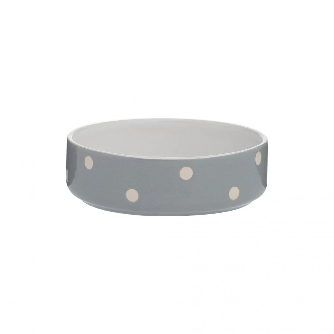 Mason Cash Polka Dot Pet Bowl Grey 13cm