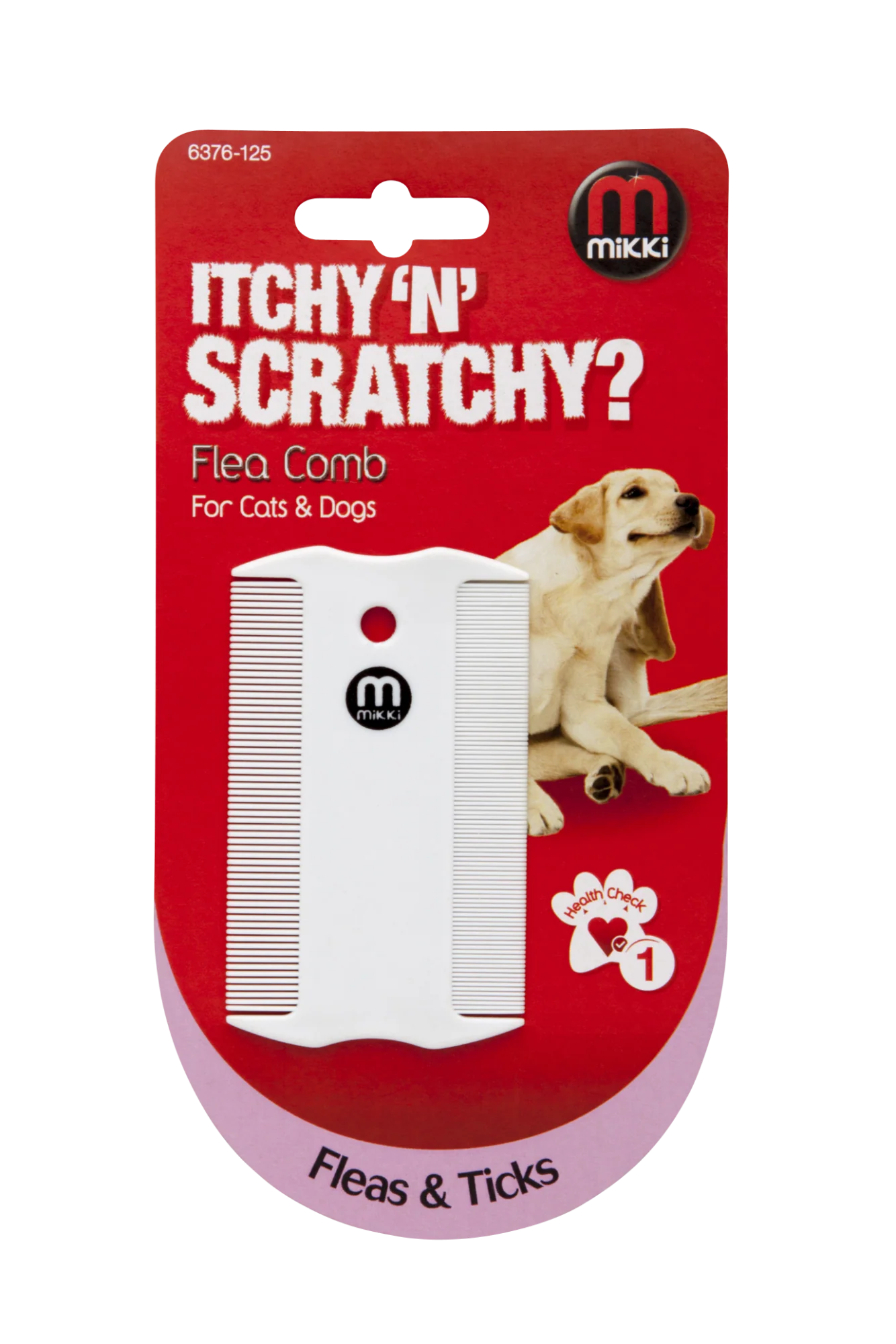 Mikki Easy Grooming All Plastic Flea Comb