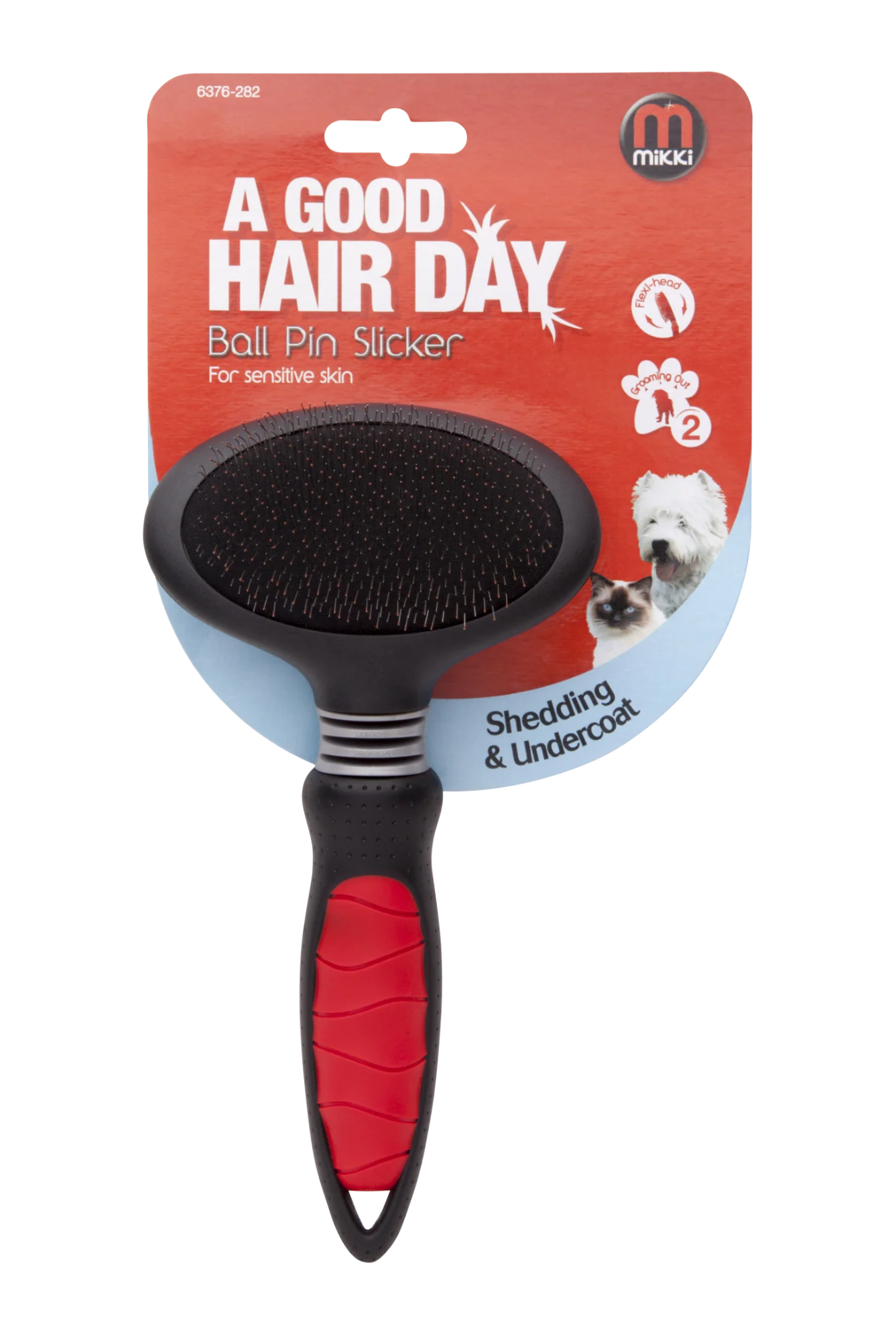 Mikki Easy Grooming Ball Pin Slicker Large