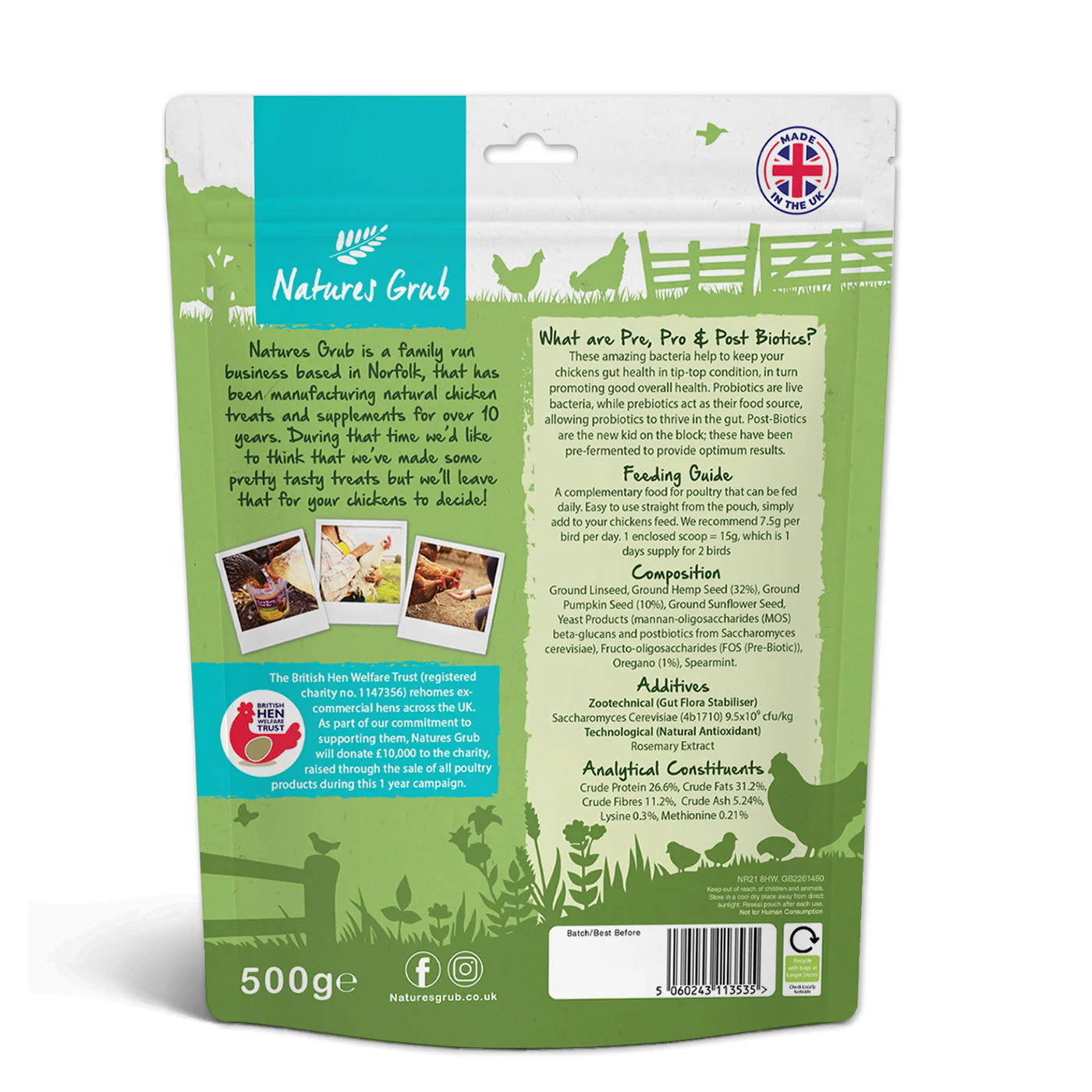 Natures Grub Biotic Boost 500g - Image 2