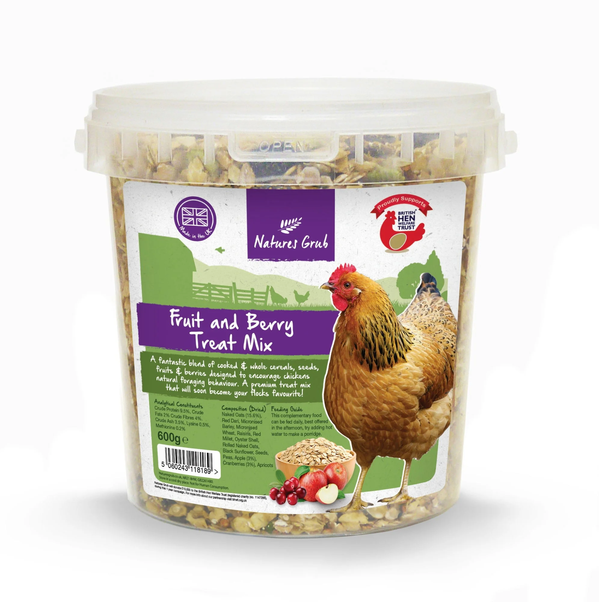 Natures Grub Fruit And Berry Treat Mix 600g