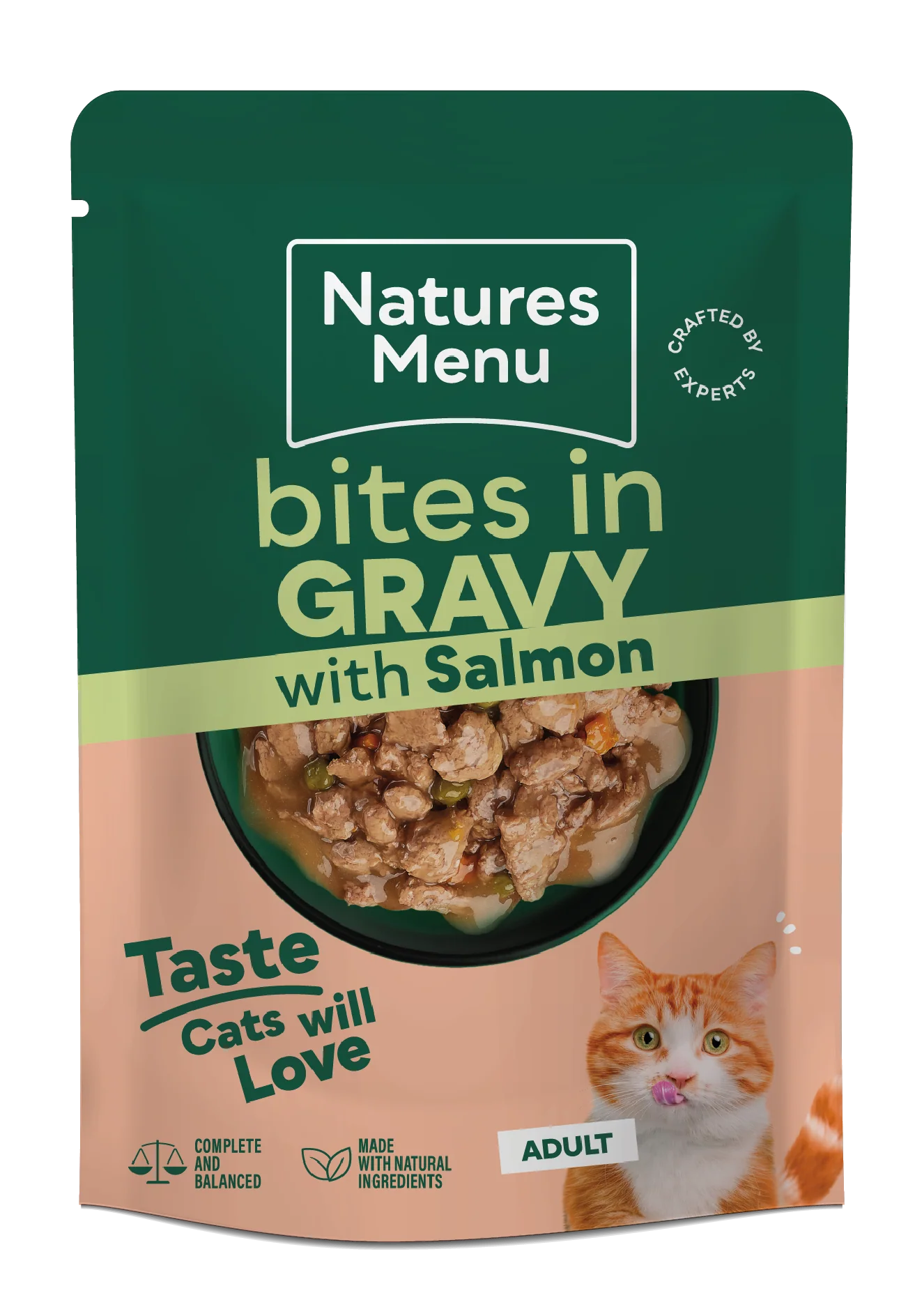 Natures Menu Cat Bites In Gravy Salmon 85g