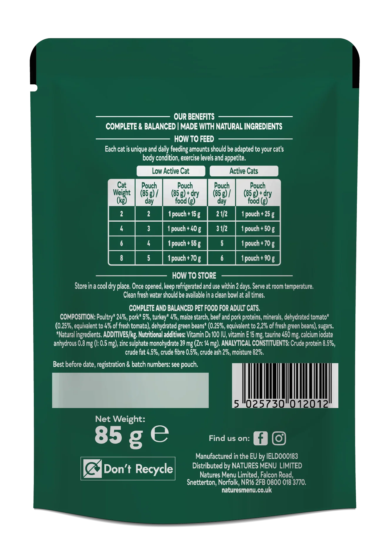 Natures Menu Cat Bites In Gravy Turkey 85g - Image 3