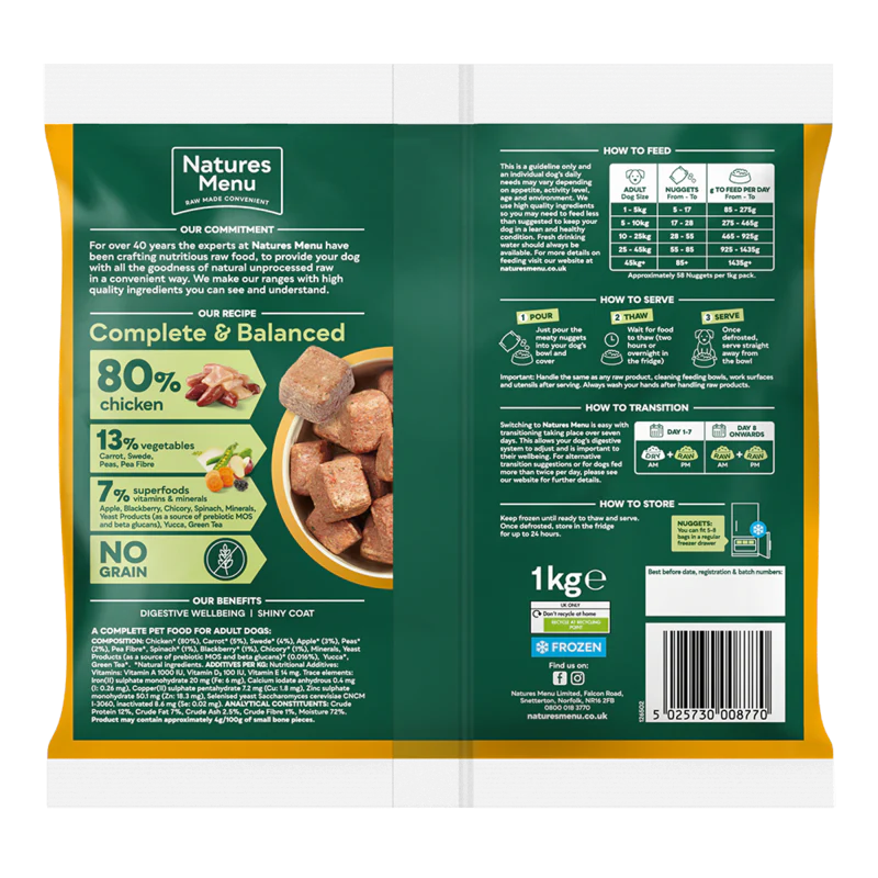 Natures Menu Complete & Balanced 80/20 Chicken 1kg - Image 2