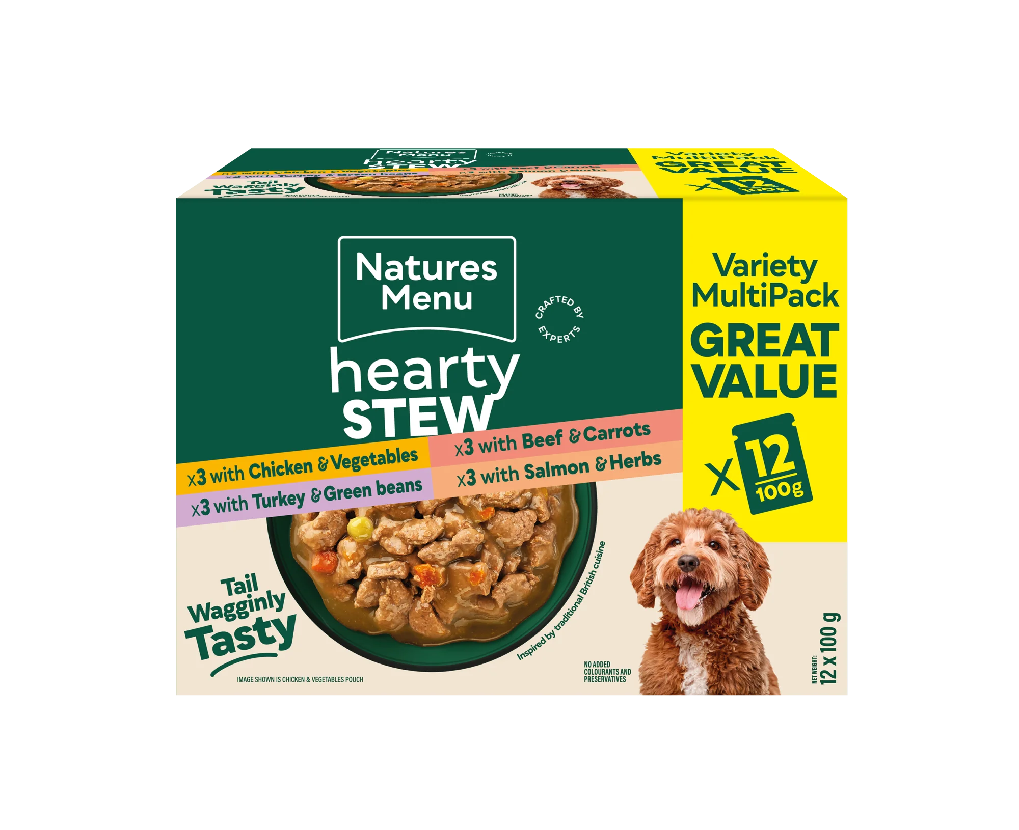 Natures Menu Pouch - Stews - 12x100g (Chicken Turkey  Beef & Salmon)