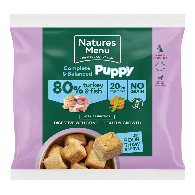 Natures Menu Puppy 80/20 Complete and Balanced Turkey & Fish 1kg