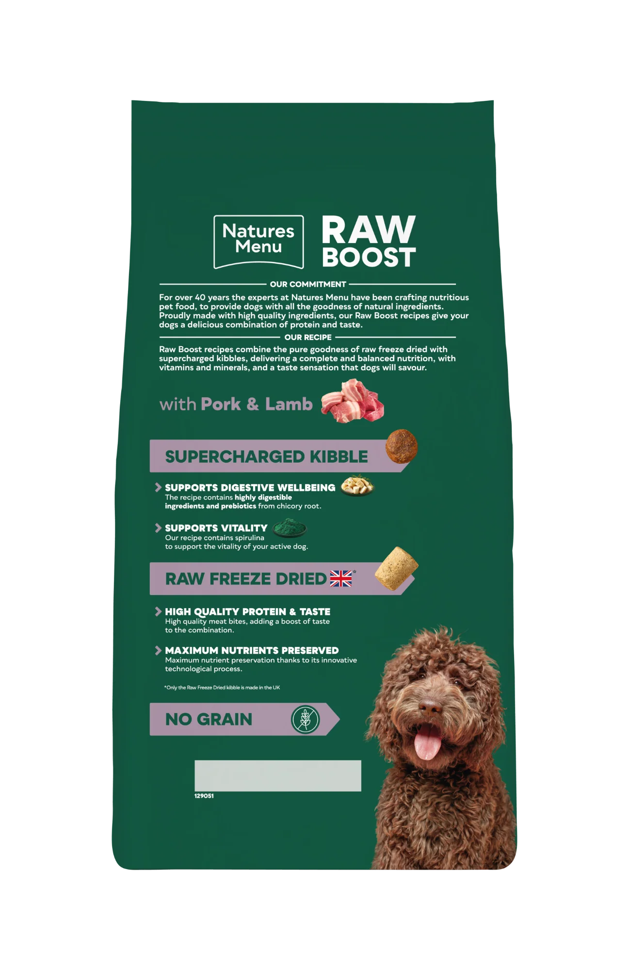 Natures Menu Raw Boost Pork & Lamb 1.5kg - Image 2