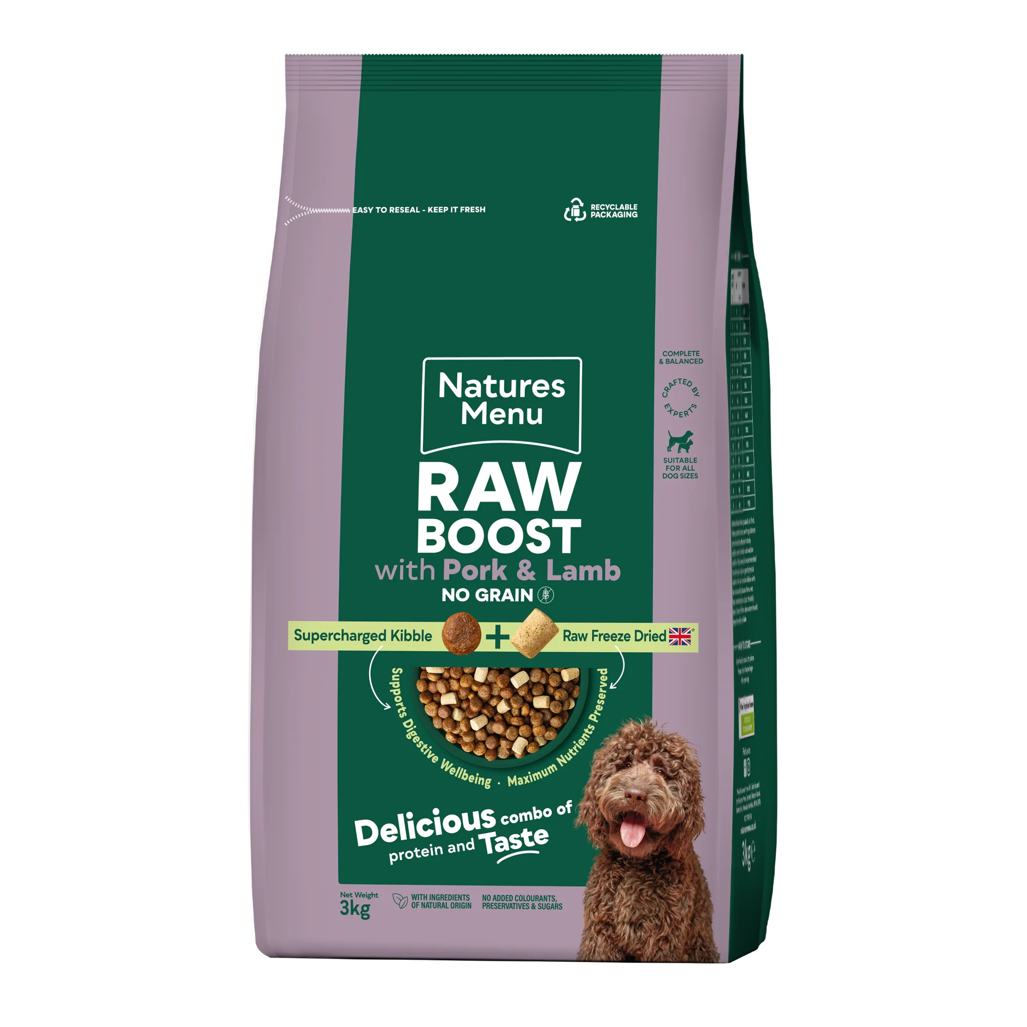 Natures Menu Raw Boost Pork & Lamb 3kg