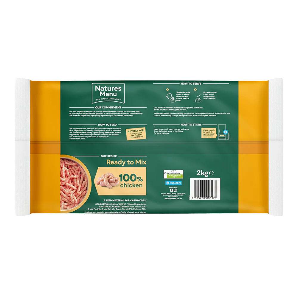 Natures Menu Ready to Mix Freeflow Chicken 2kg - Image 2