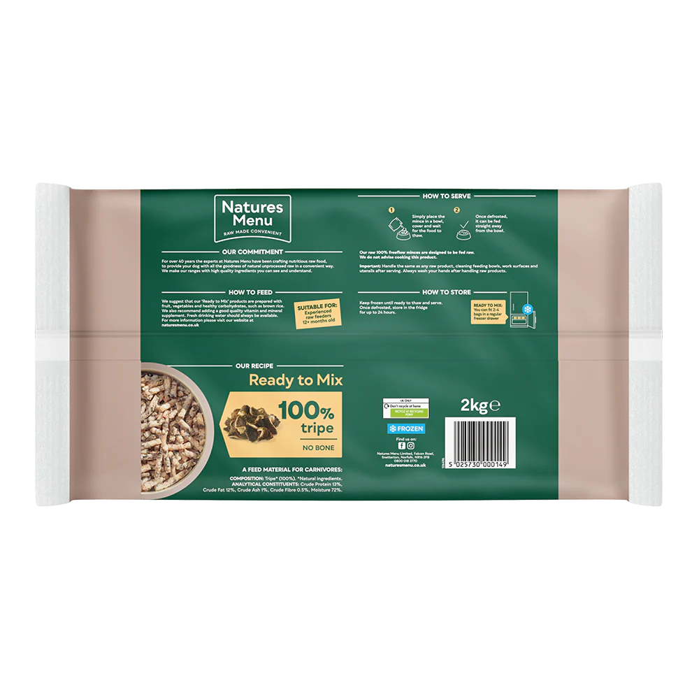 Natures Menu Ready to Mix Freeflow Tripe 2kg - Image 2