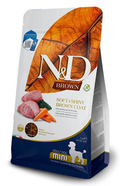N&D Brown Dog Lamb. Spirulina & Carrot Adult Mini 2 Kg