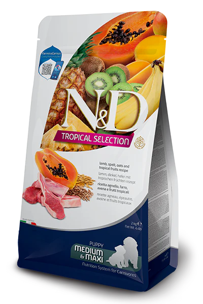 N&D Dog Tropical Selection Lamb Puppy Med/Max 10 Kg